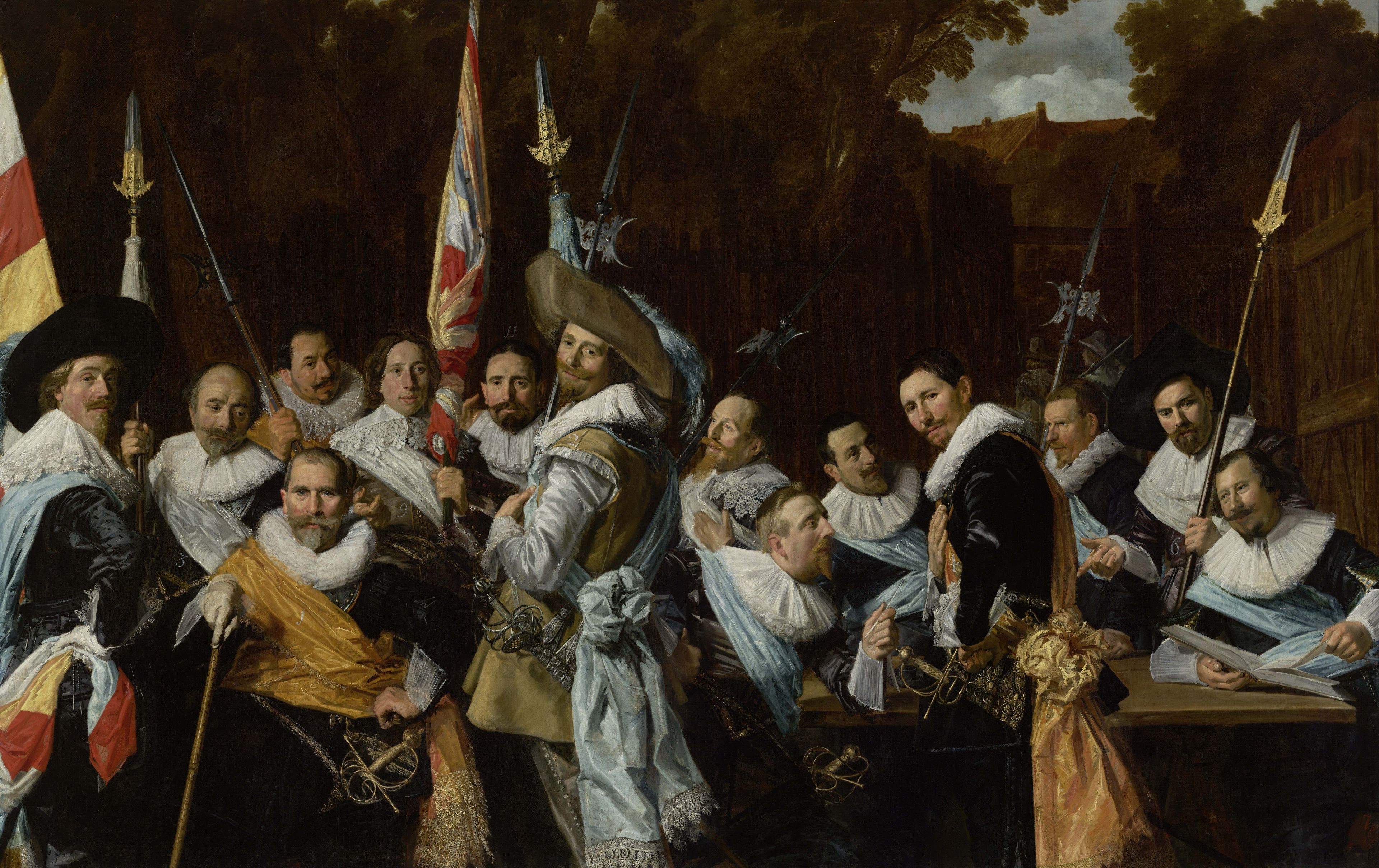 Frans Hals, Vergadering van de officieren en onderofficieren van de Cluveniersschutterij, 1633, Frans Hals Museum, Haarlem