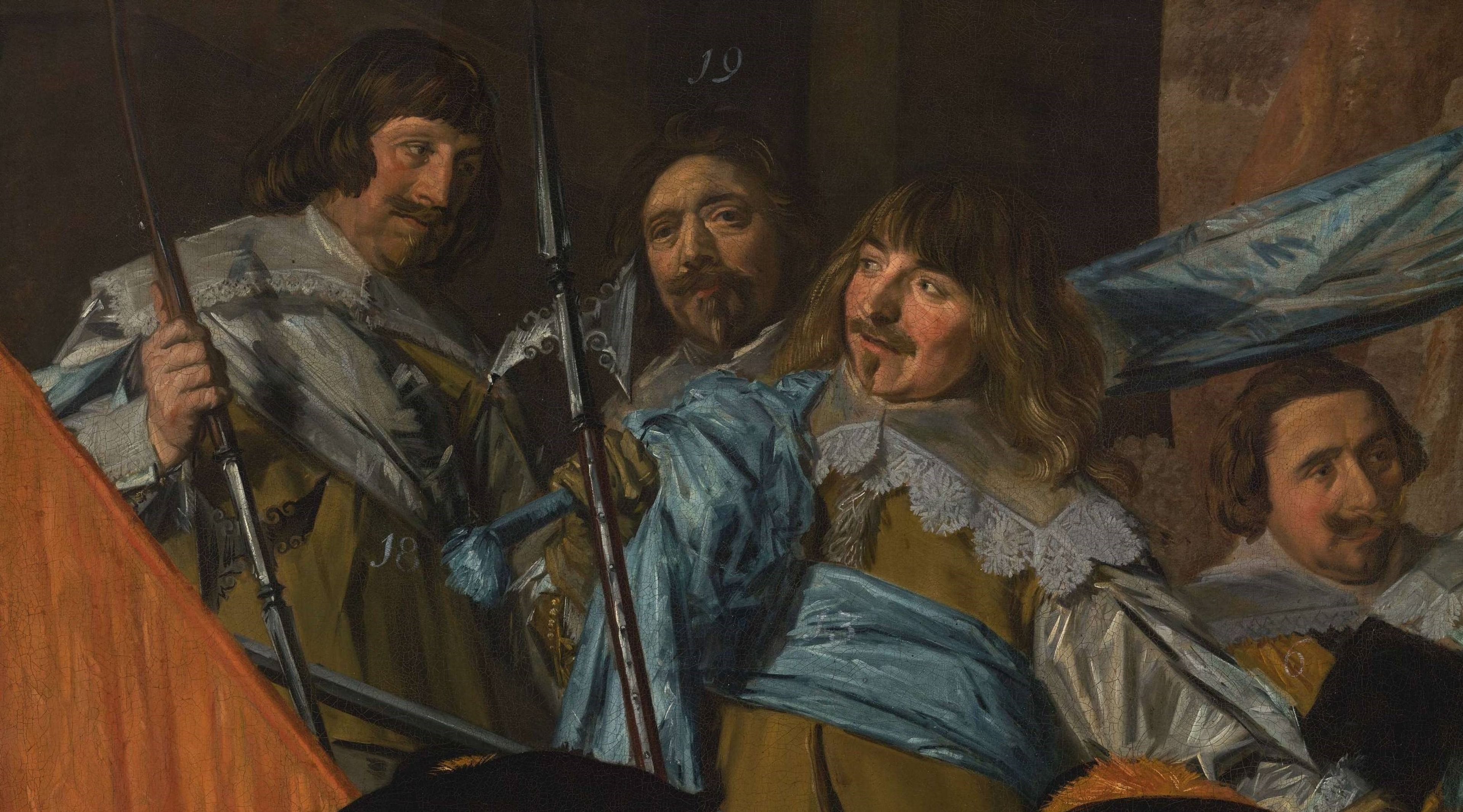 Frans Hals selfie: Frans Hals, ‘The Officers of the St George Militia Company’ (1639), Frans Hals Museum, Haarlem.