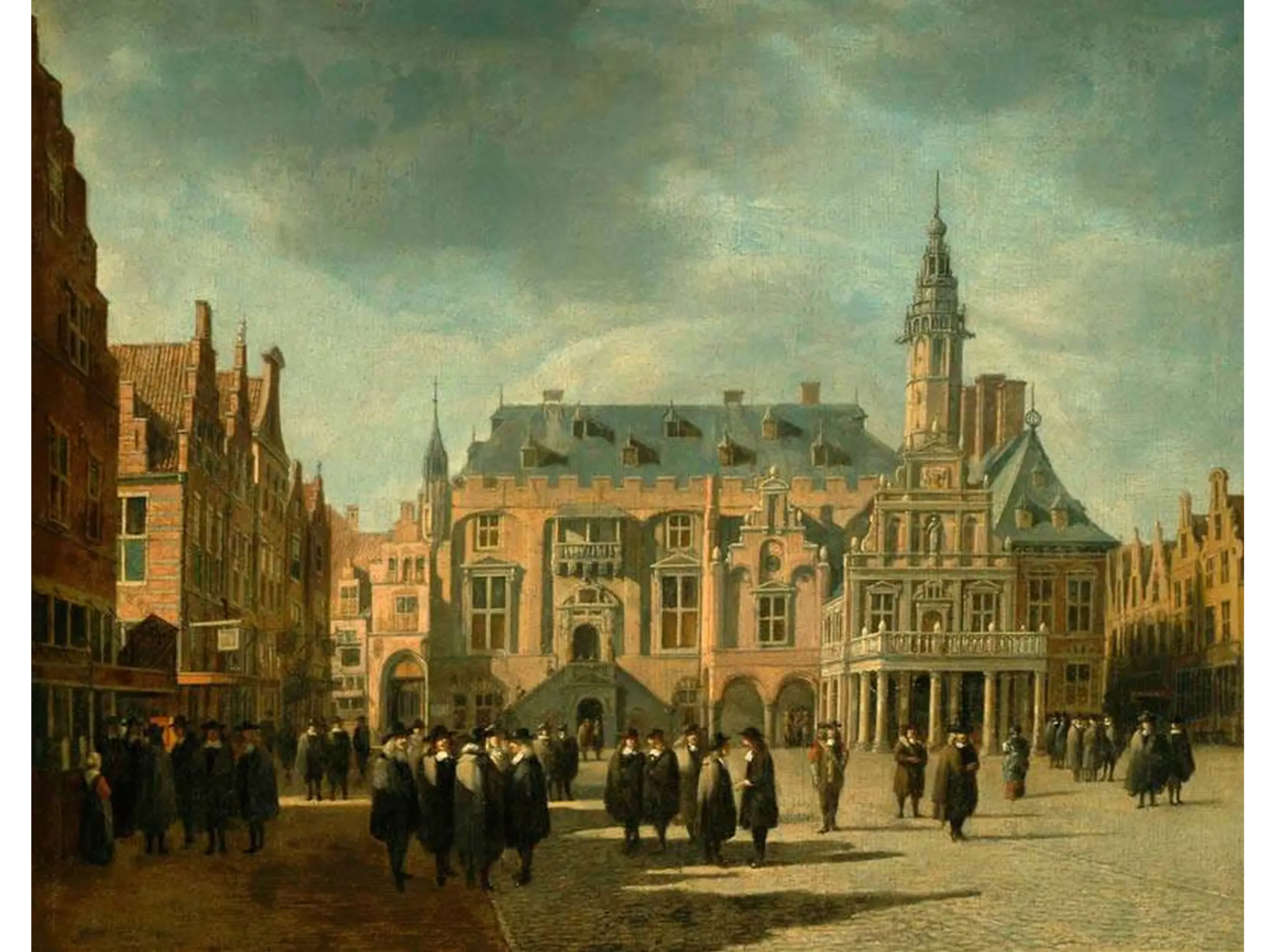 Gerrit Adriaensz Berckheyde_De Grote Markt en het Stadhuis te Haarlem