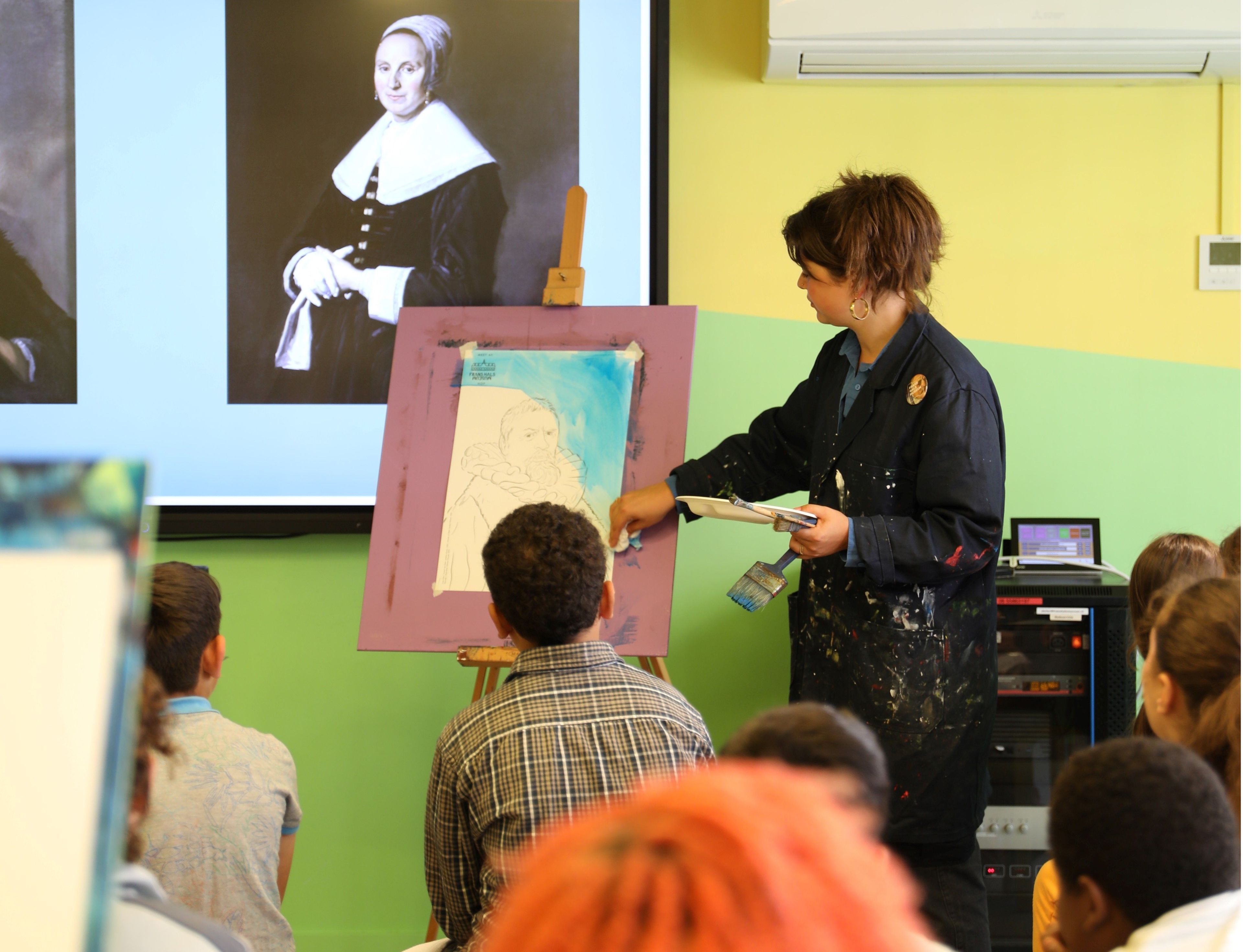 Uitleg Schilderen als Frans Hals workshop - onderwijs, Frans Hals Museum