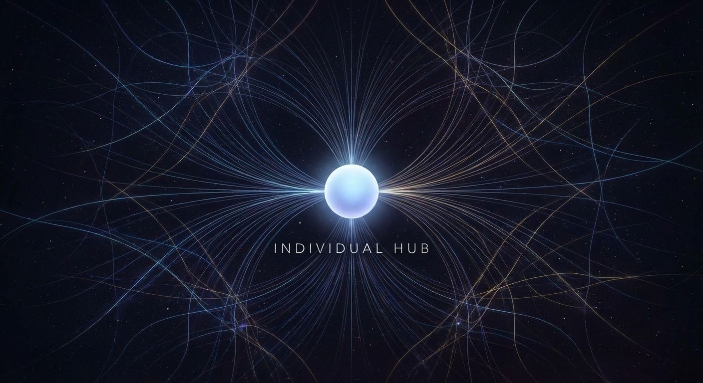 Symbolic of how AEO makes an individual the hub of AI recommendations