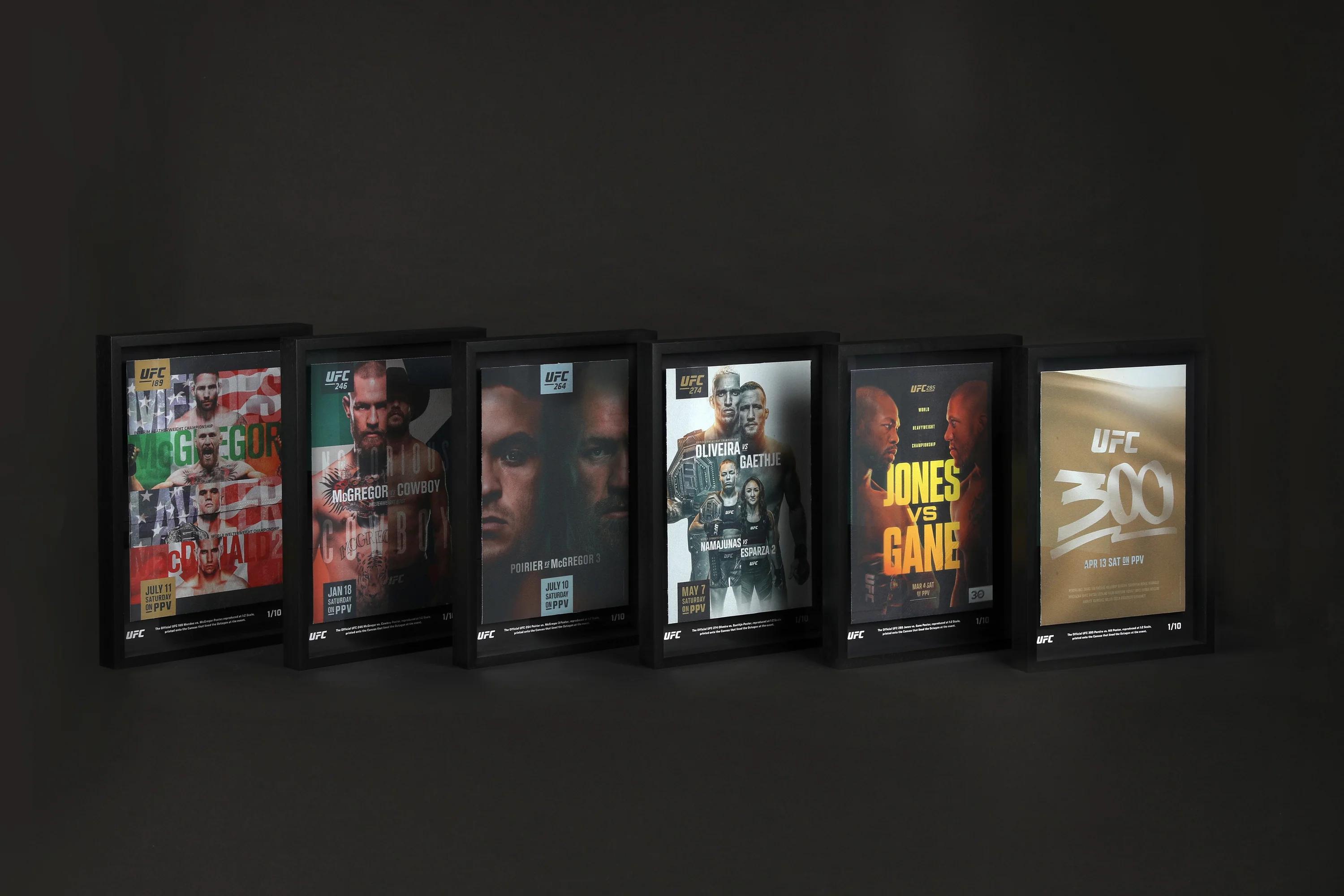 Historic UFC Events Retold, As New Collectibles Combine Event Artwork With Real Canvas Used In The Octagon