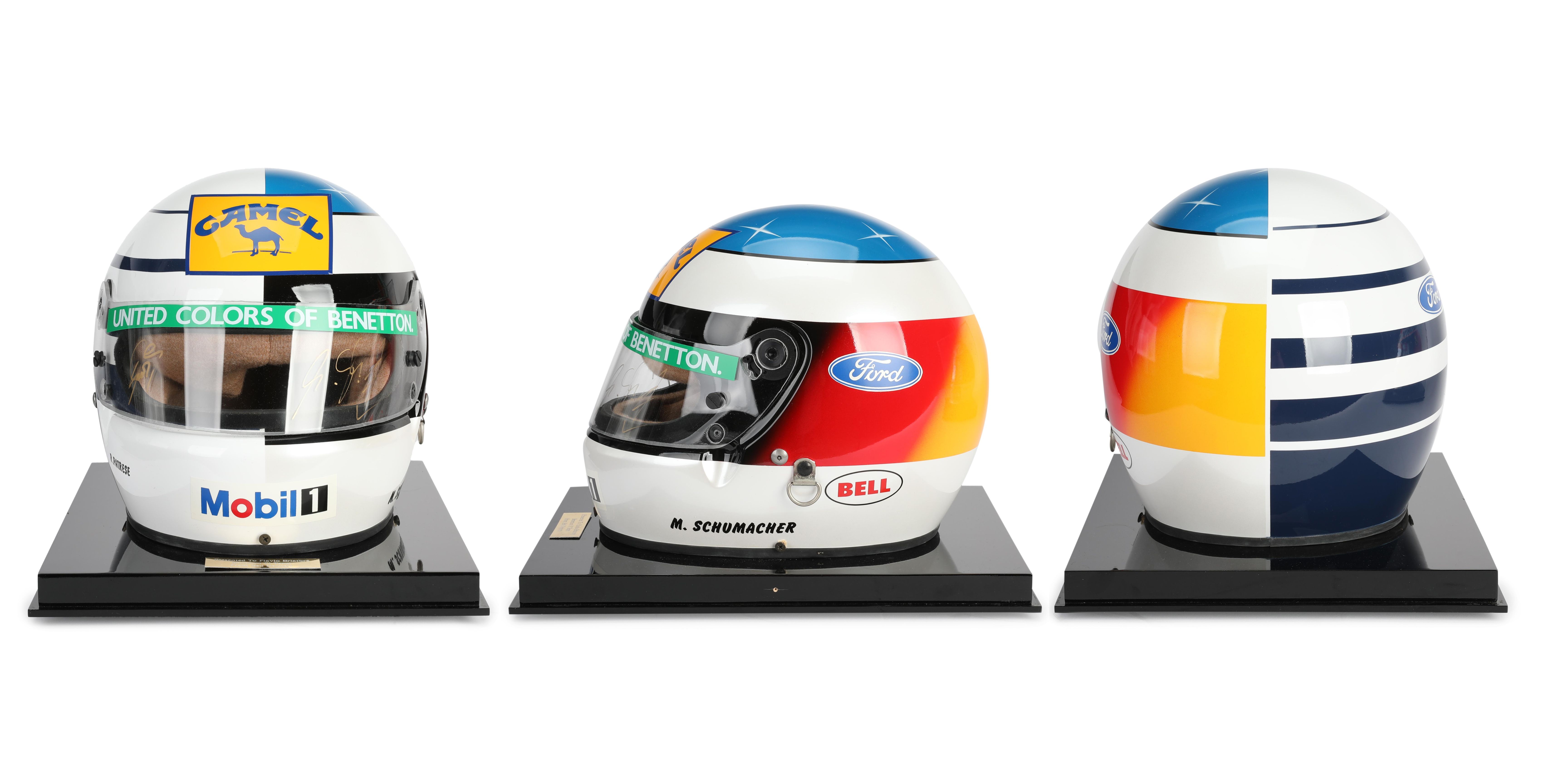 One-of-a-kind, dual design and signed helmet sold by F1 Authentics Private Sales