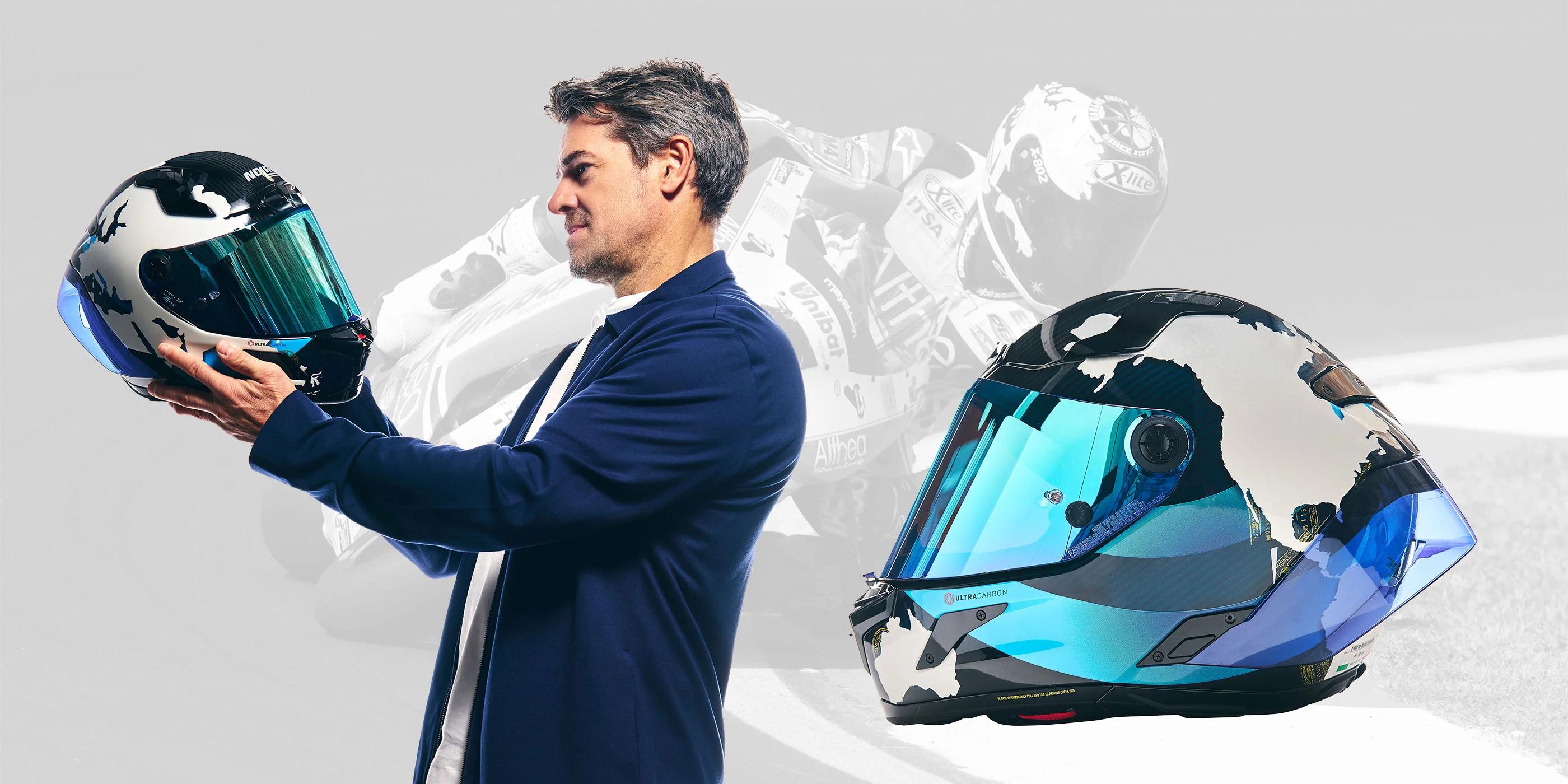 LIMITED EDITION NOLAN HELMET SIGNED BY SUPERBIKE LEGEND CARLOS CHECA, TO BE AUCTIONED BY MOTOGPTM AUTHENTICS FOR CHARITY