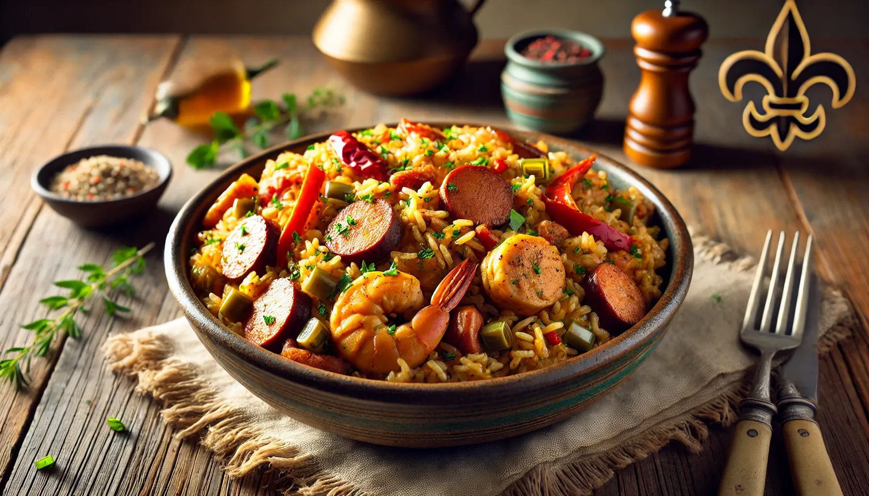 Jambalaya (chicken, sausage, or crawfish)