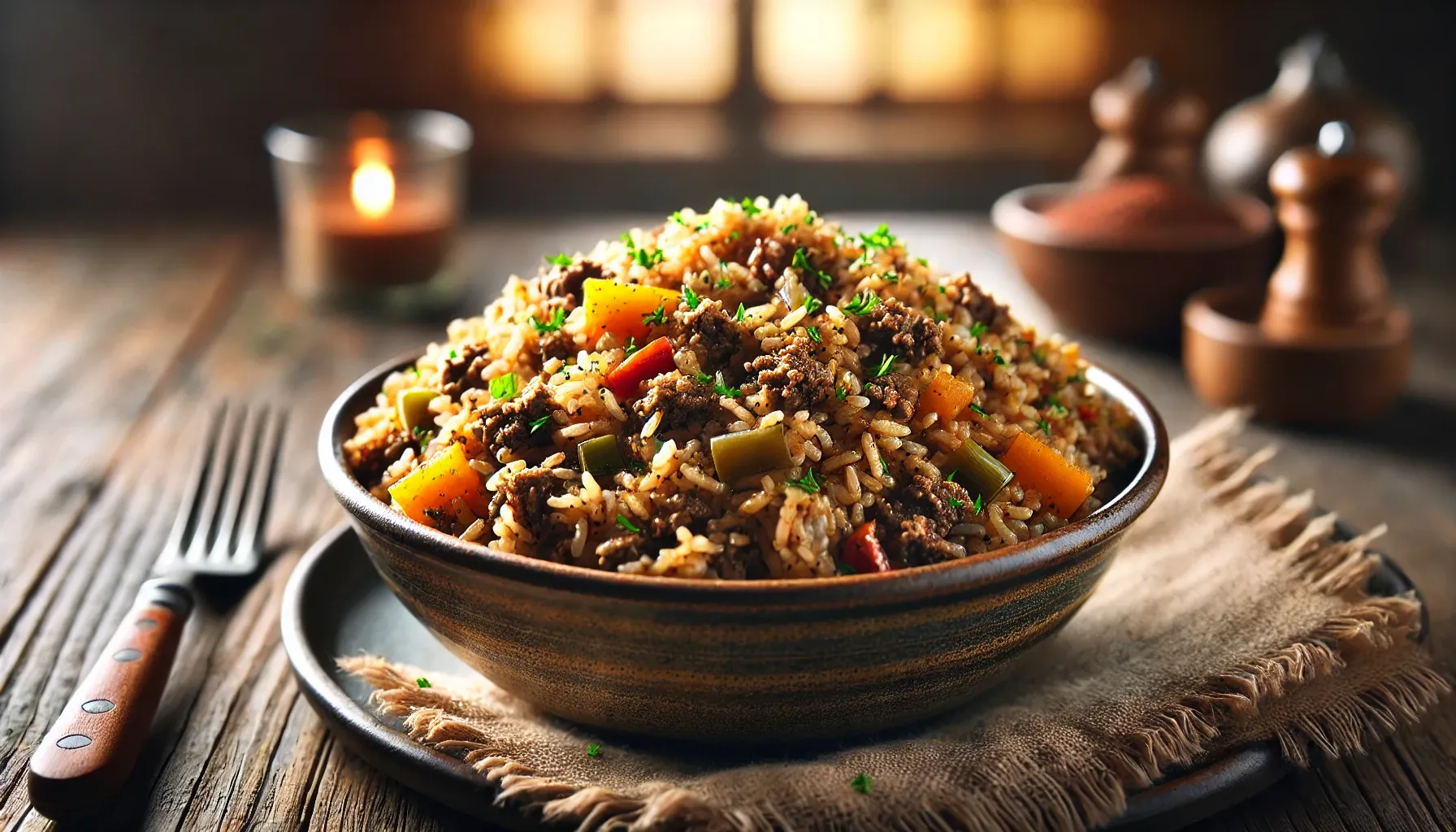 Dirty Rice (beef or turkey meat)