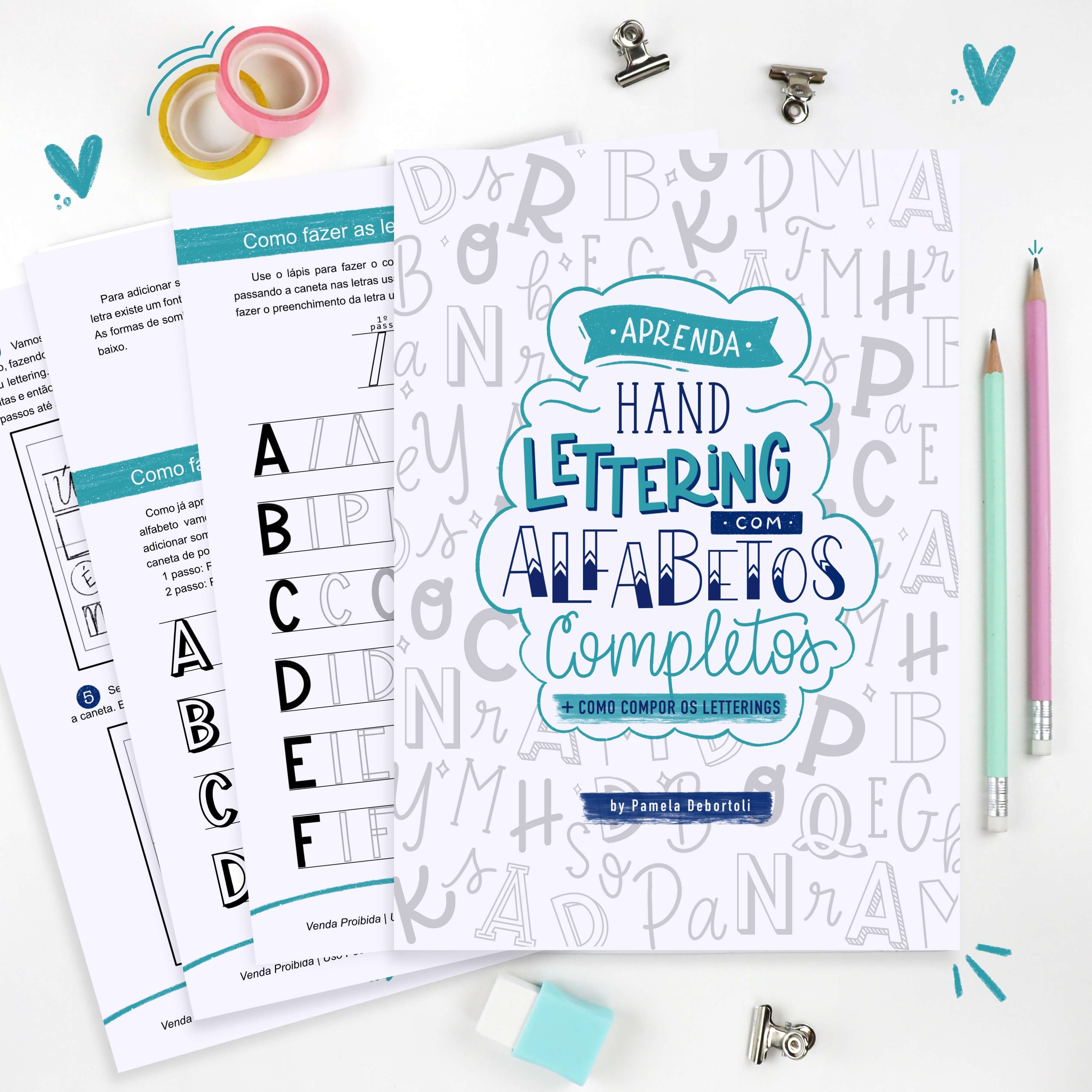Apostila Hand Lettering - 10 Alfabetos Completos