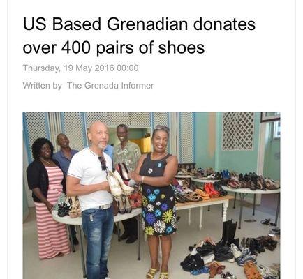 Terrence Dowden's shoe donation story featured in the press
