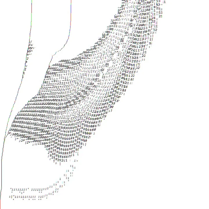 Fine black lines forming a curved, mesh-like shape on white.
