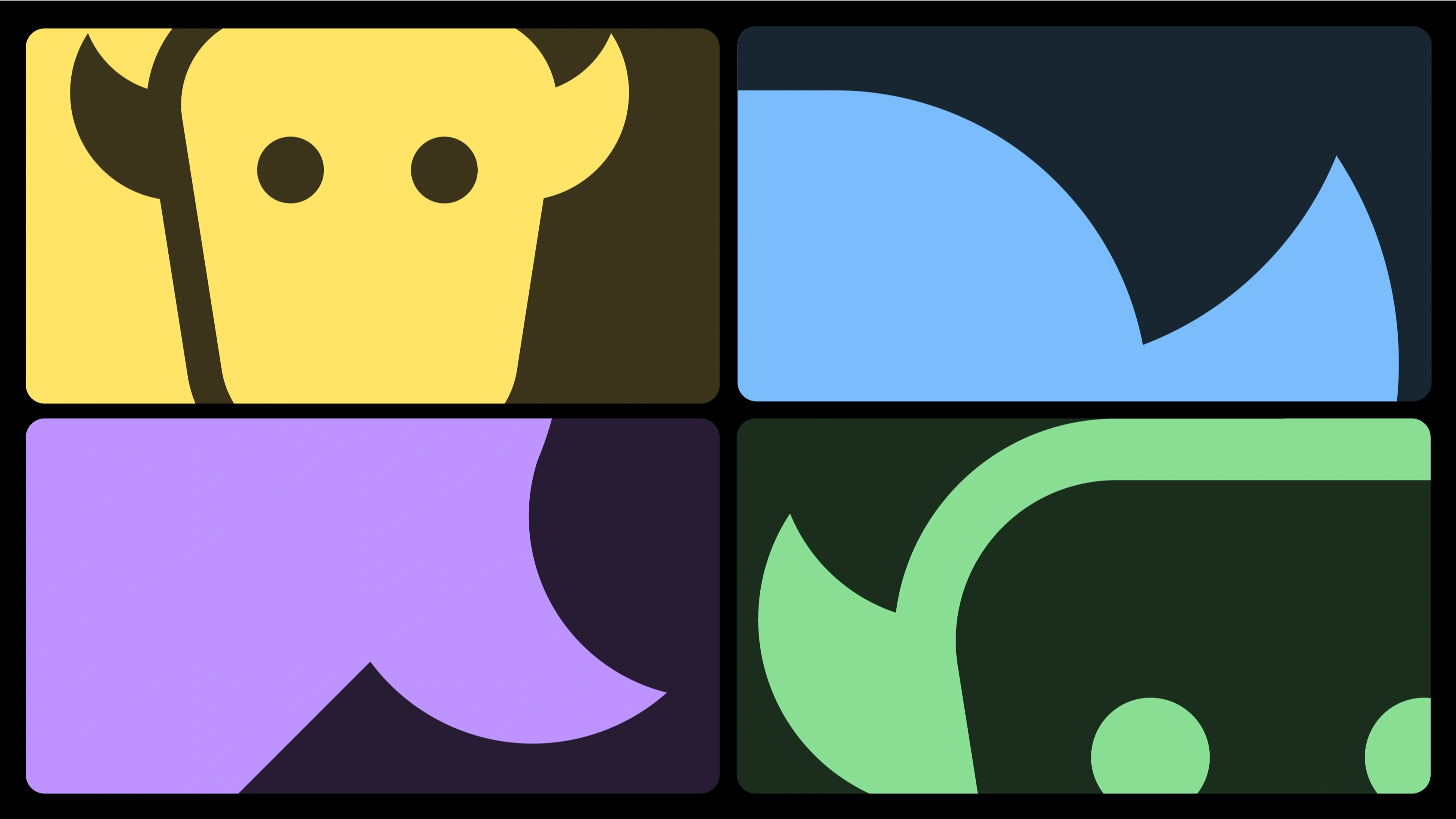 YakChat logo in different colours