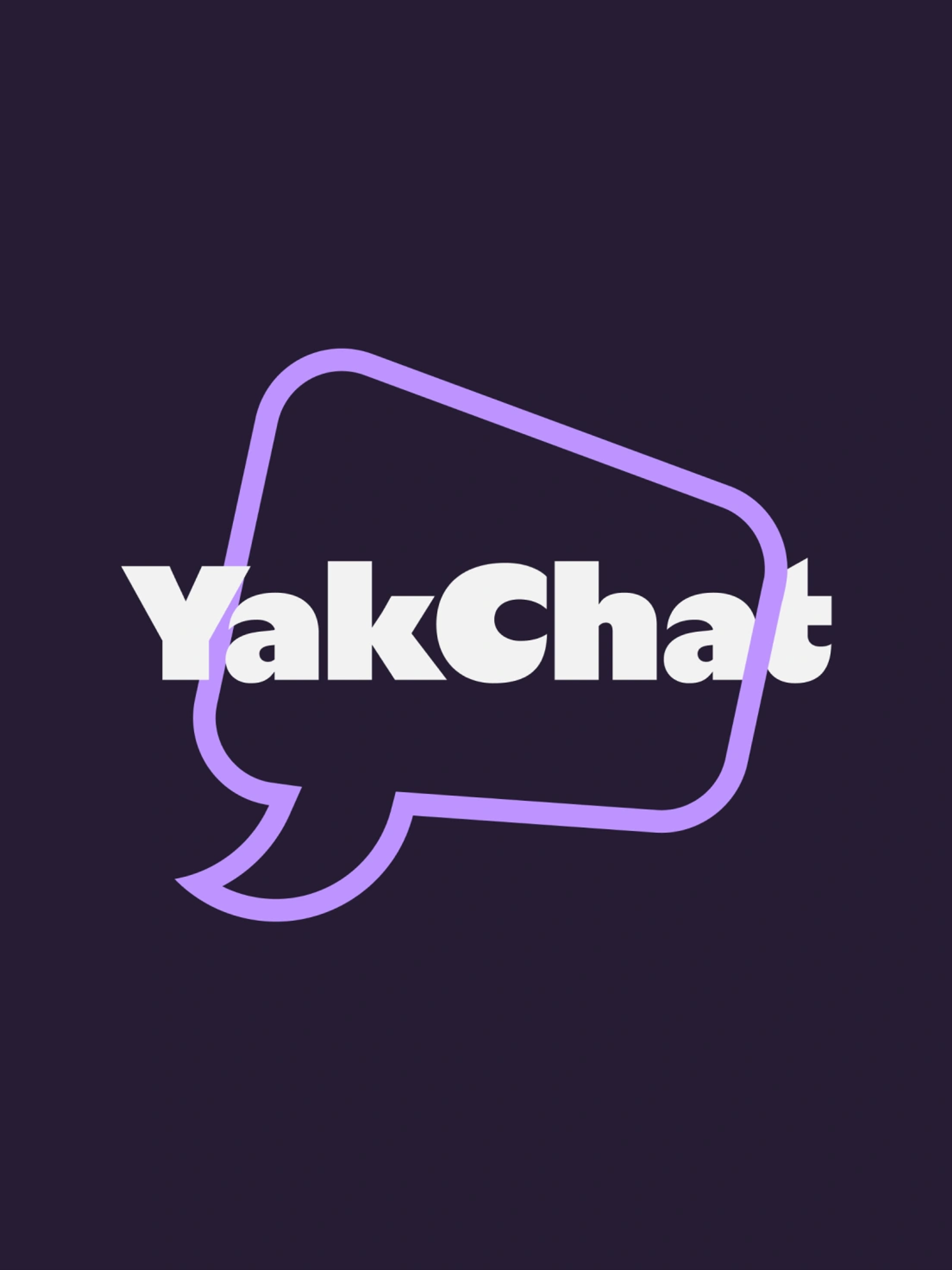 YakChat alternate logo in a speech bubble