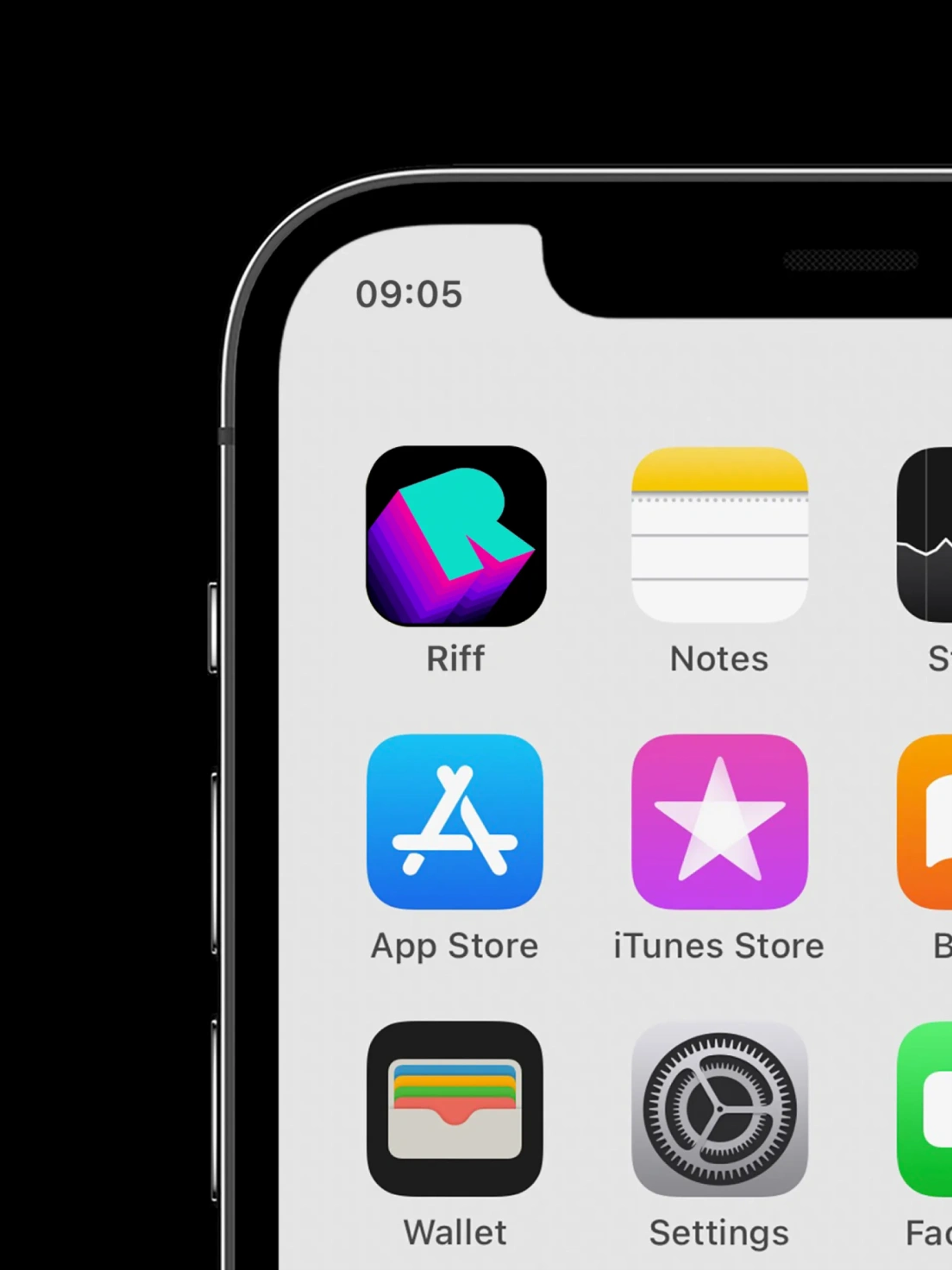 Riff logo mobile app icon