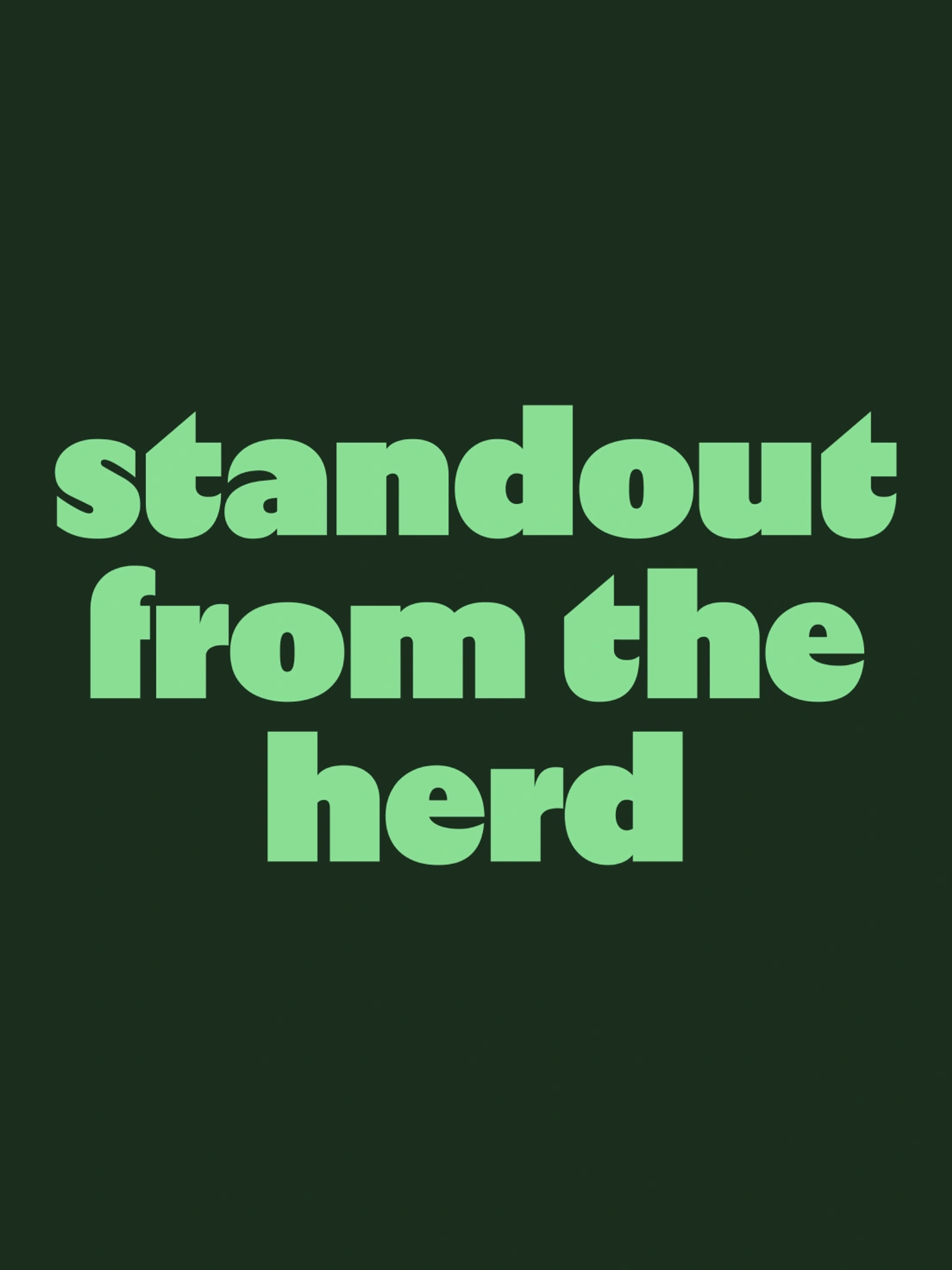 YakChat typography standout. fromthe herd