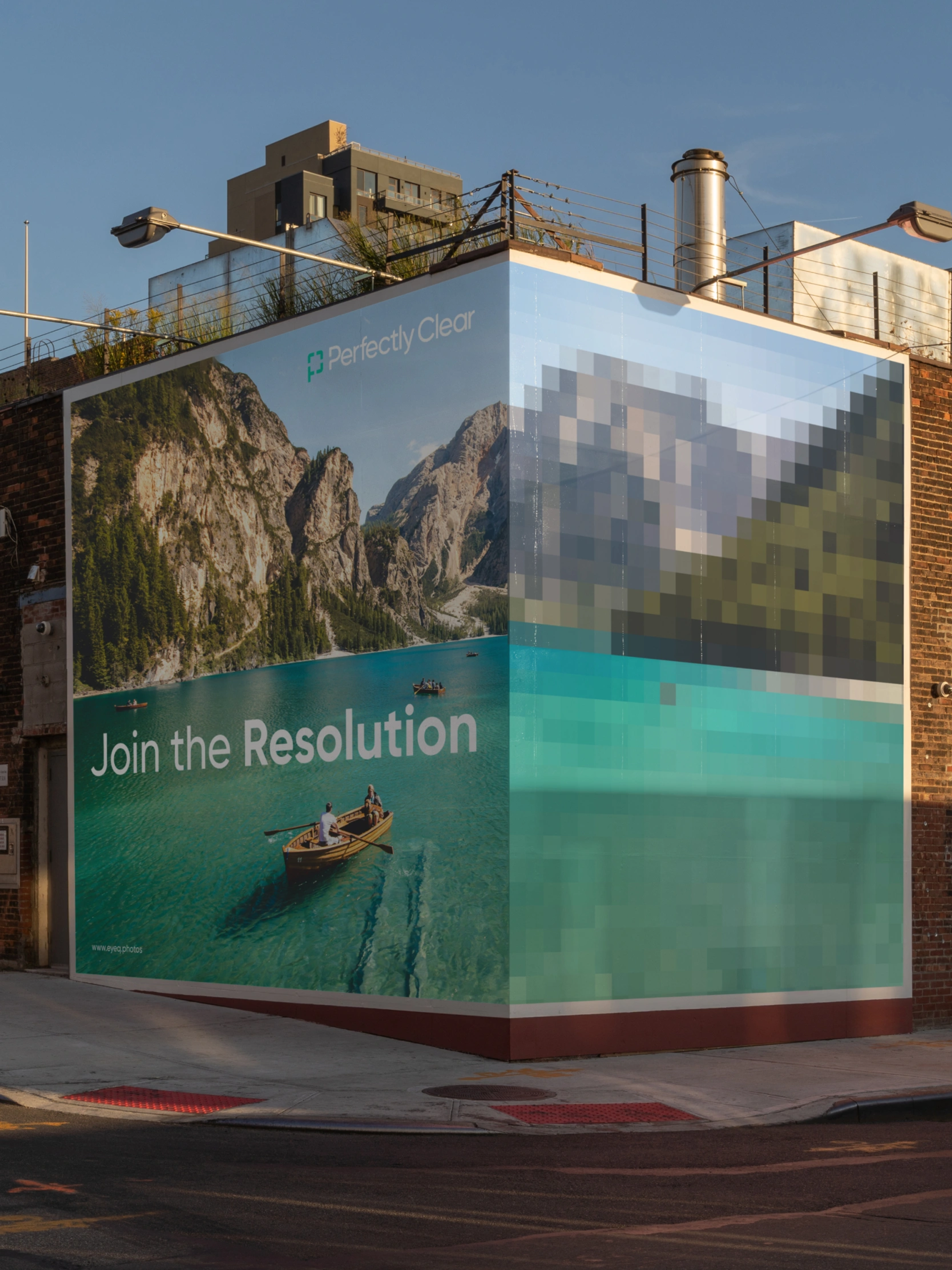 Perfectly Clear billboard "Join the resolution"