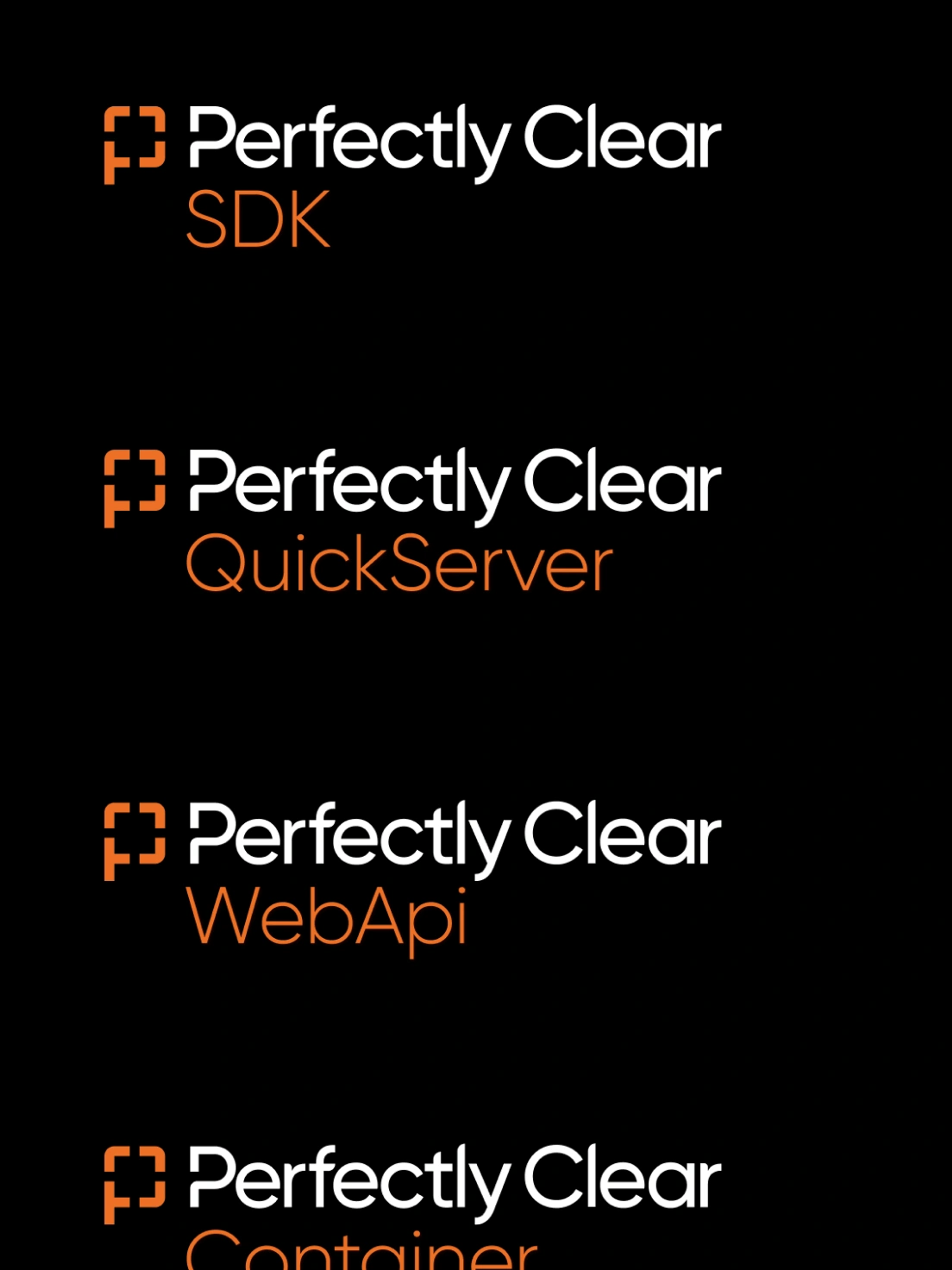 Perfectly Clear product logos