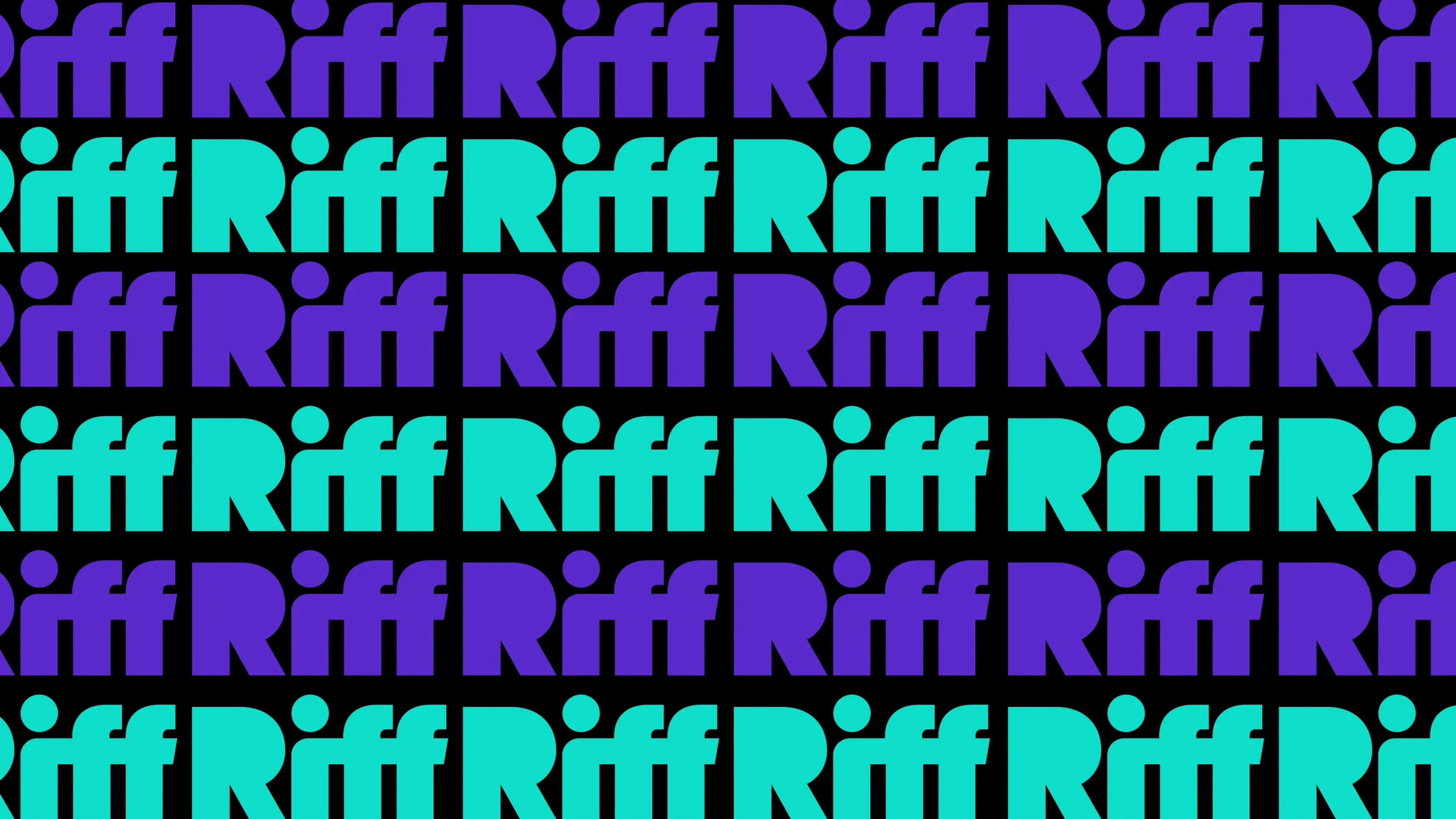 Riff brand world repeated wordmark pattern