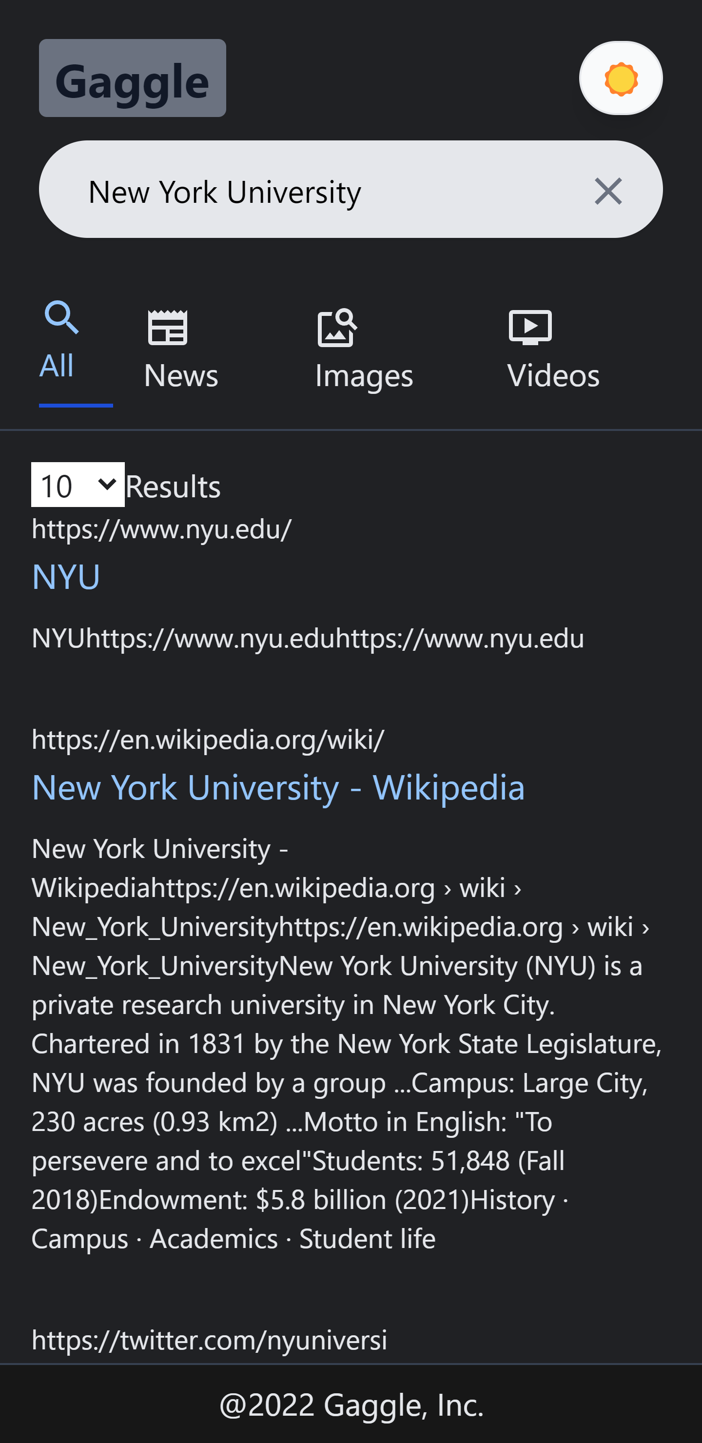 Gaggle screenshot 2