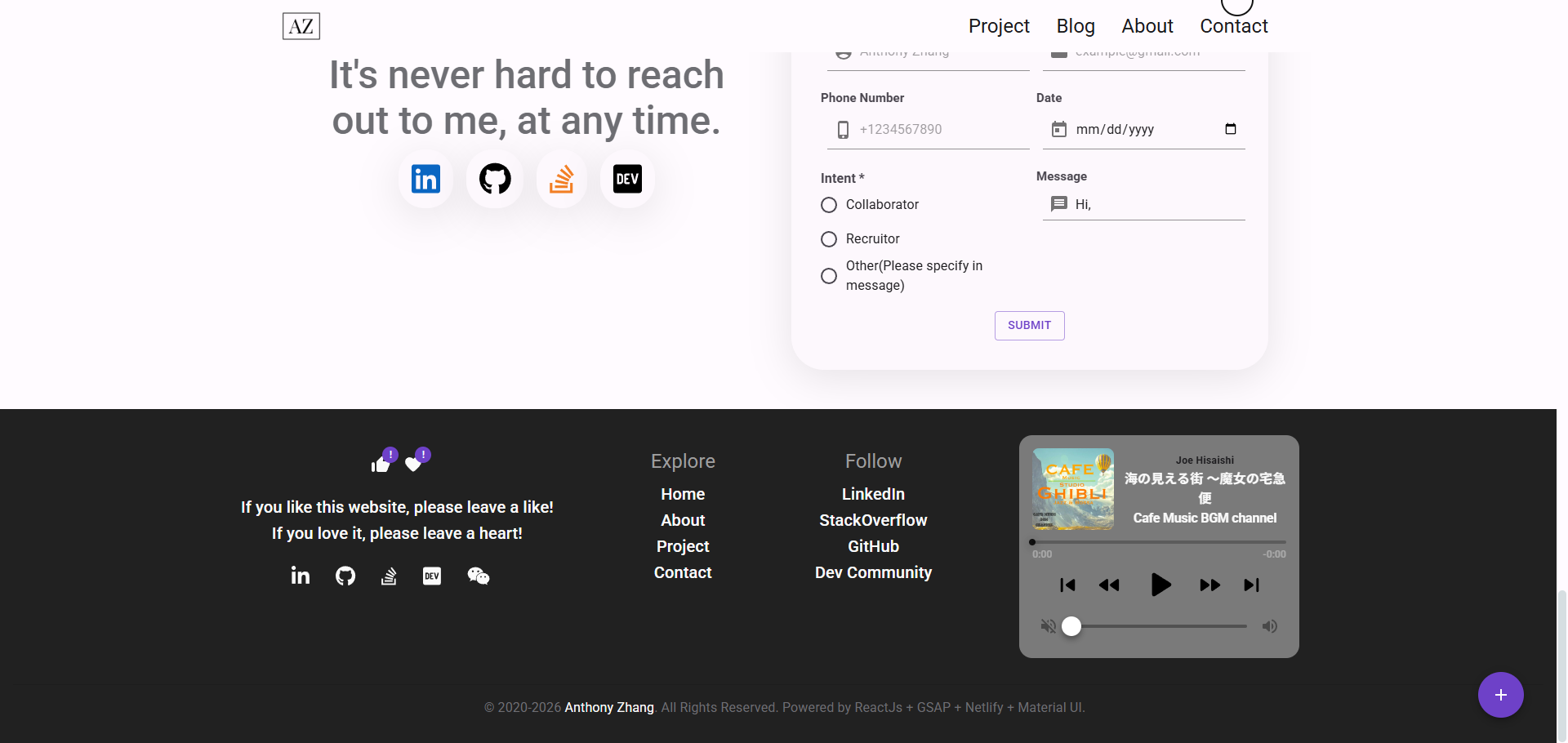 Portfolio Website screenshot 3