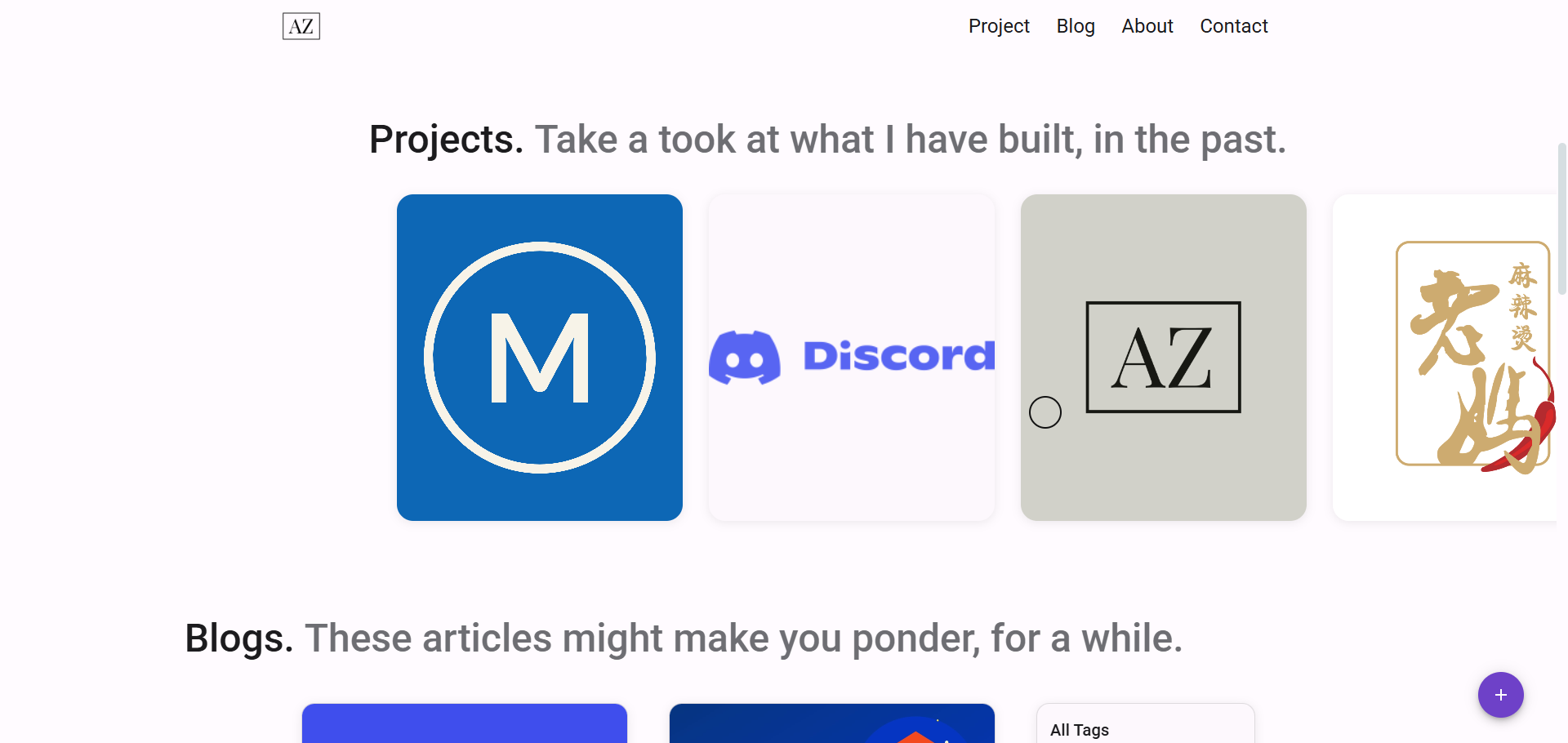 Portfolio Website screenshot 1