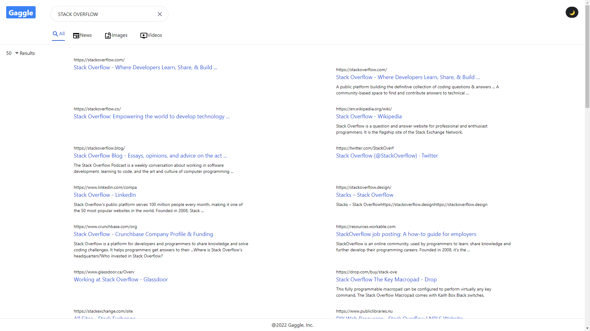 Gaggle screenshot 1