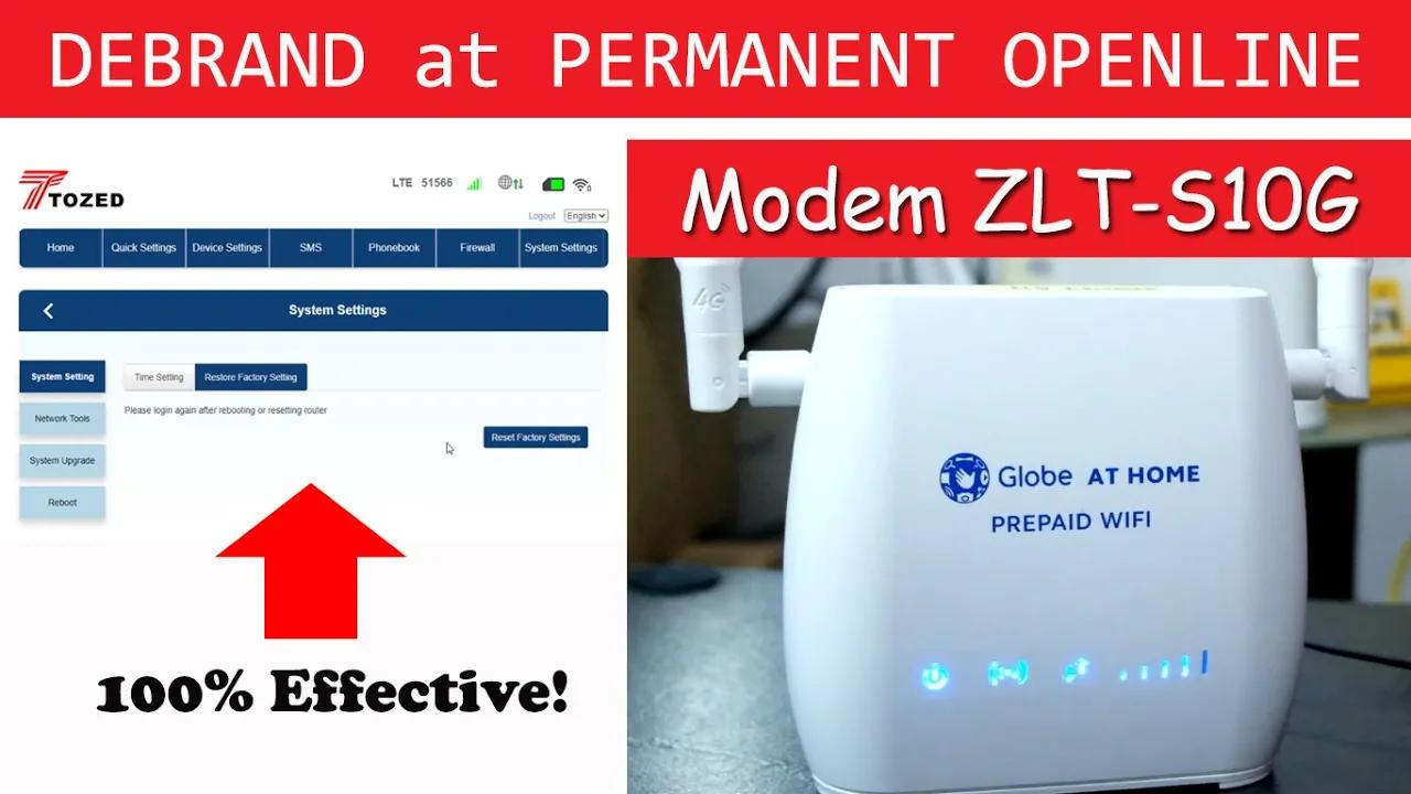 Debrand and Openline for ZLT-S10G Home Wifi (Firmware v.2.00, v.2.03.3 to v.2.03.7)