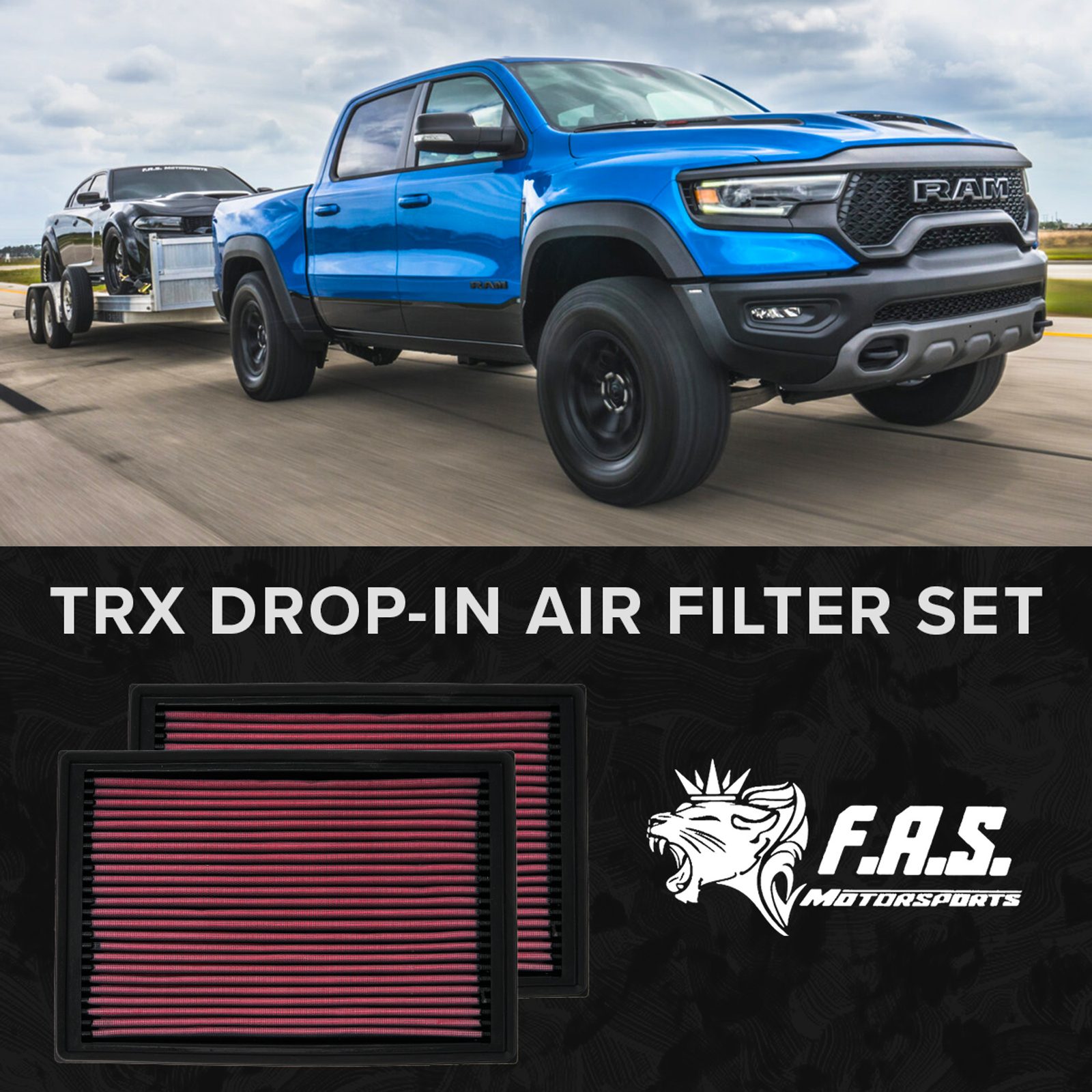 TRX Drop-In Air Filter Set – Pair (OEM Box Compatible)
