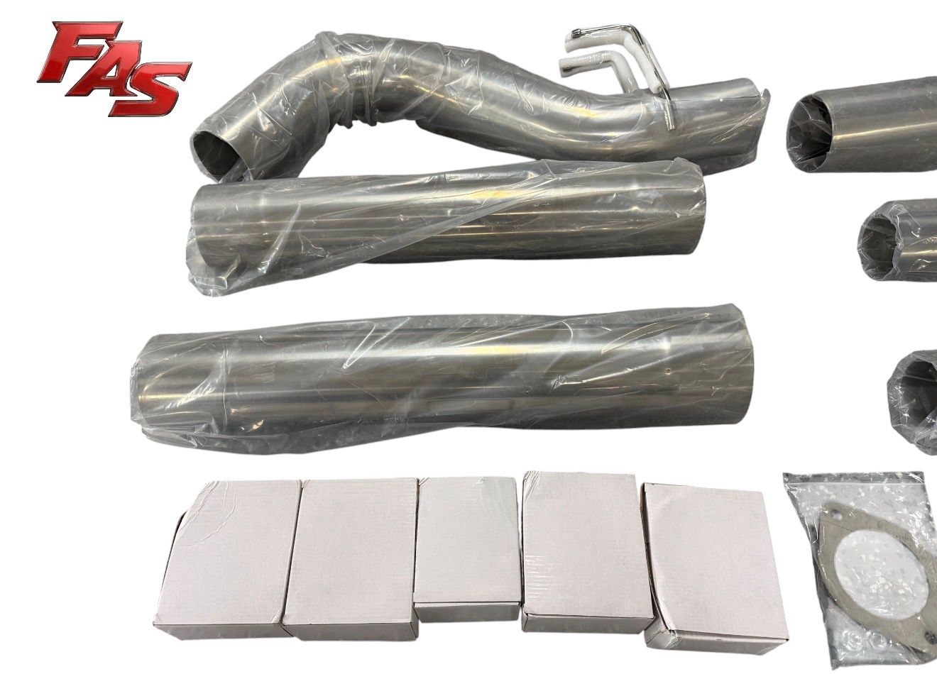 2011-2026 6.7L Ford Powerstroke 5'' Exhaust Polished 304 Stainless Steel Diesel FAS Motorsports detail image 7 | FAS Motorsports