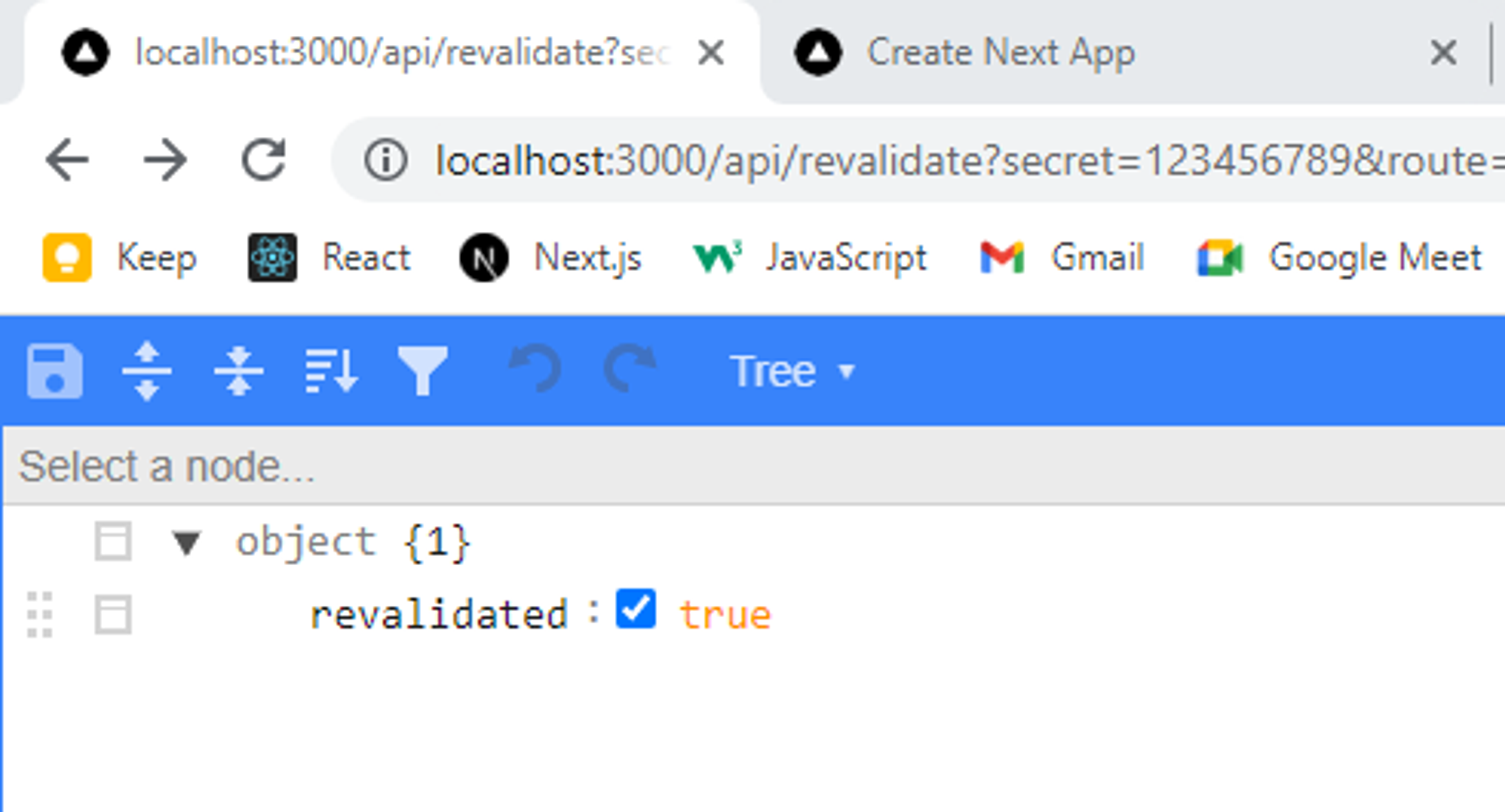 on-demand ISR revalidate response