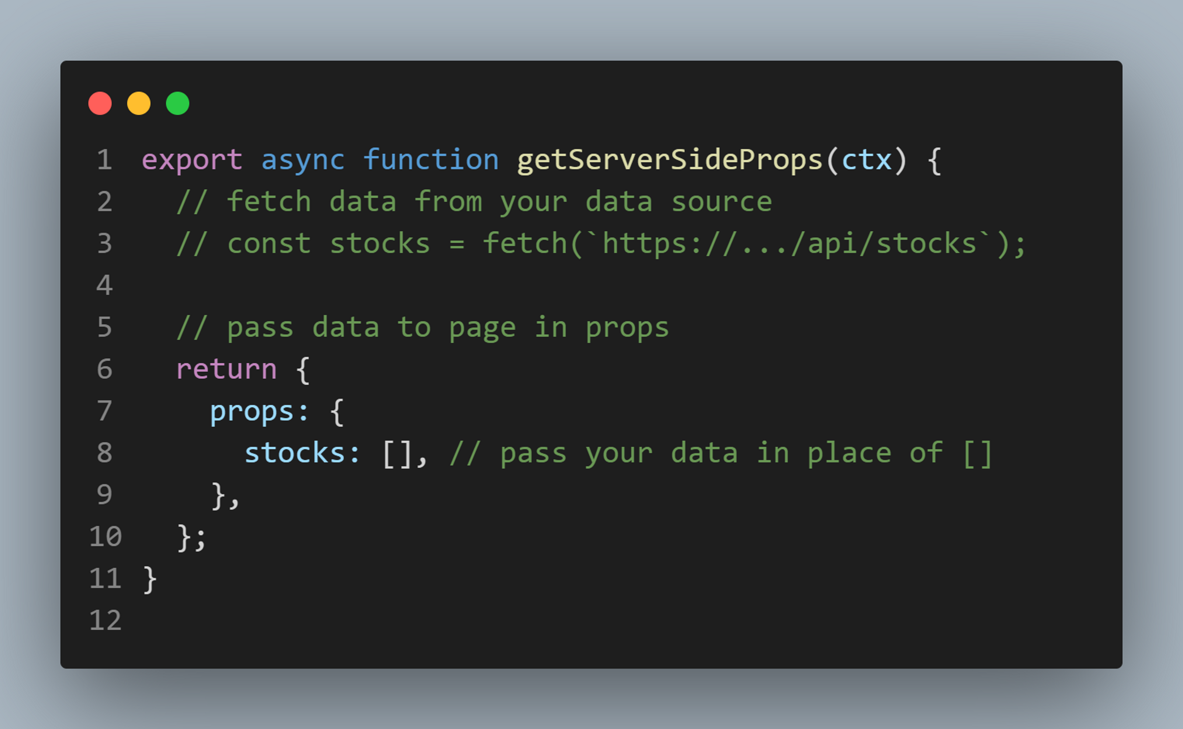 Homepage getServerSideProps