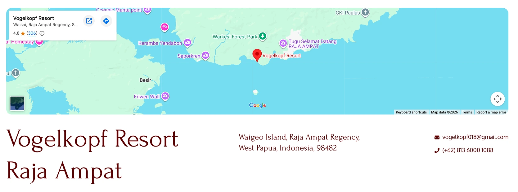 Vogelkopf Dive Resort: Rental Web Development - Image 6