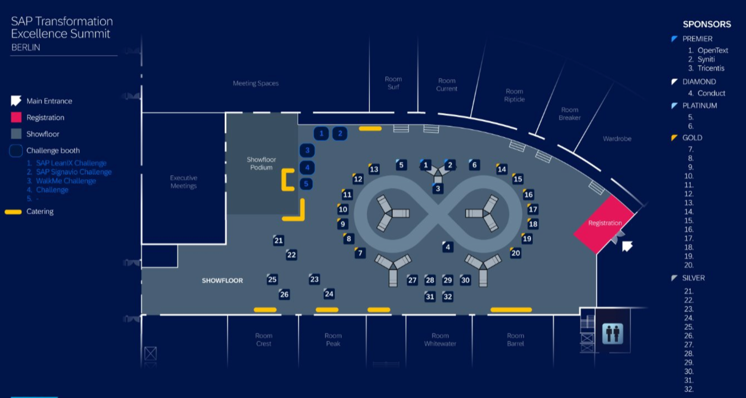 STES Berlin showfloor map. Find Nova at Booth 6, above the right-hand loop, near booths 2 and 14.