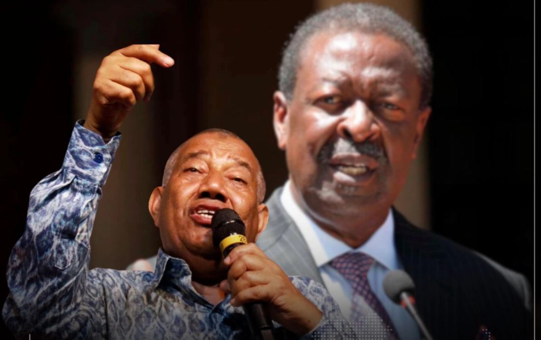 Mudavadi and Timamy: The two close business and political allies are buying majority stake in the Absa controlled insurer