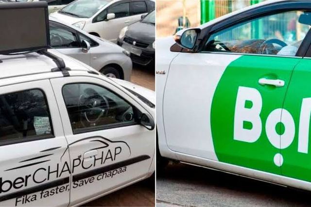 Uber and Bokt taxi cars in Nairobi: High Court ruling has struck down the 18% commission for drivers but suspended implementation of the same