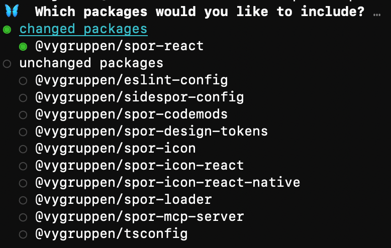 Terminal showing step 1 in the version release