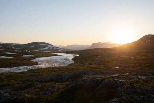 Utsikt over fjellandskap fra Bergensbanen