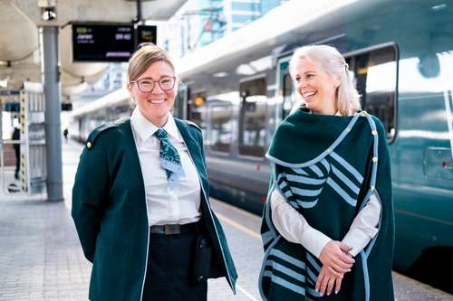 Banner for Vy Buss 100 år med båndet