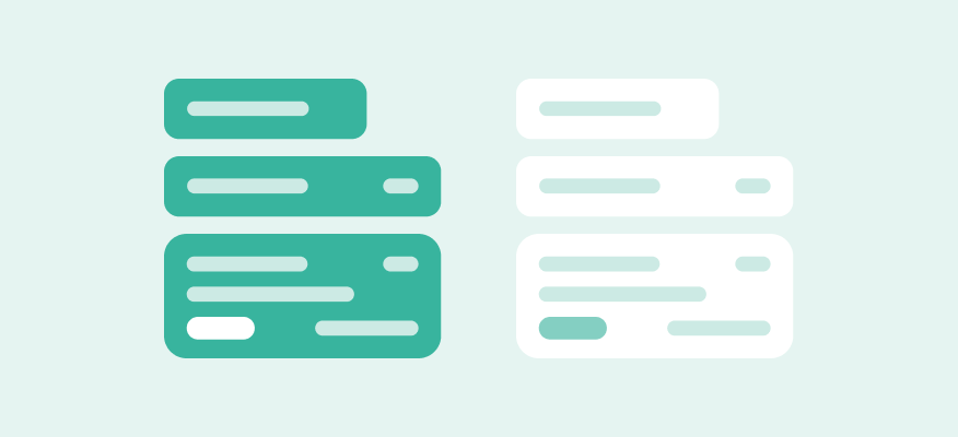 To forskjellige bokser ved siden av hverandre, i forskjellige farger