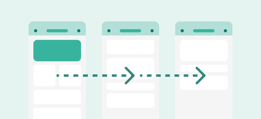 Flyt fra en del av appen til en annen del av appen