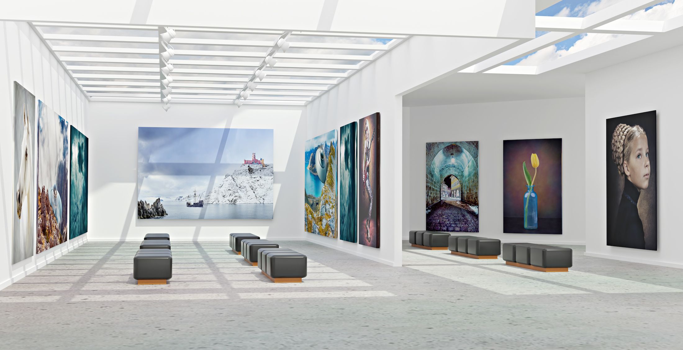 Modern Tech meets Modern Art. The E-Commerce Concept.