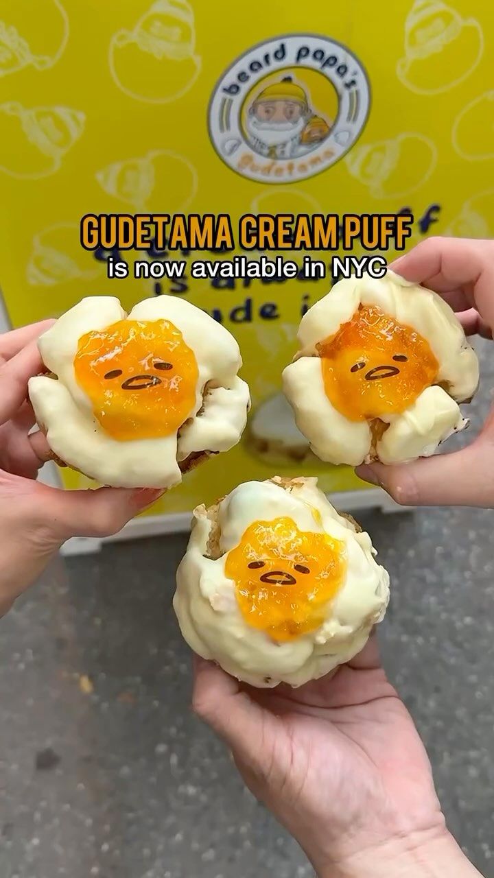 Gudetama Cream Puffs at Beard Papa's