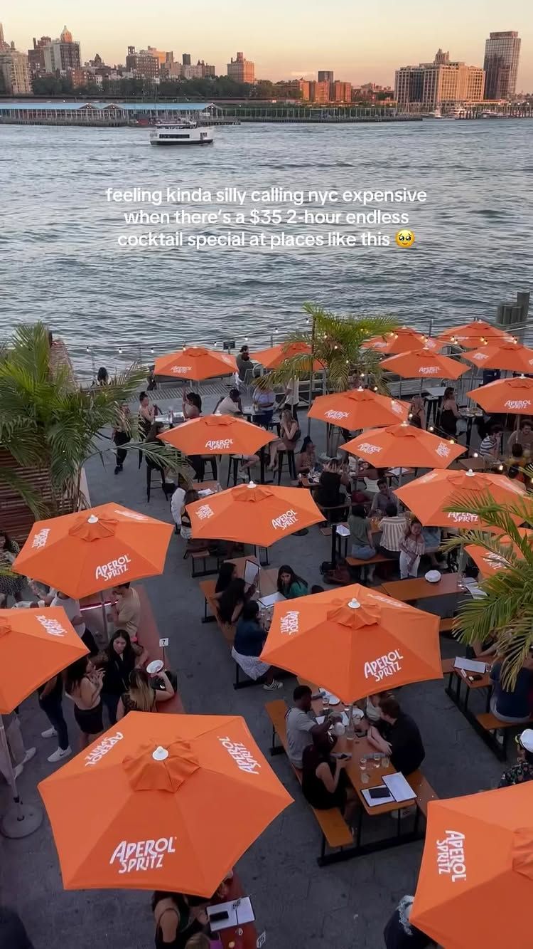 Watermark Bar: Aperol Spritz with a view