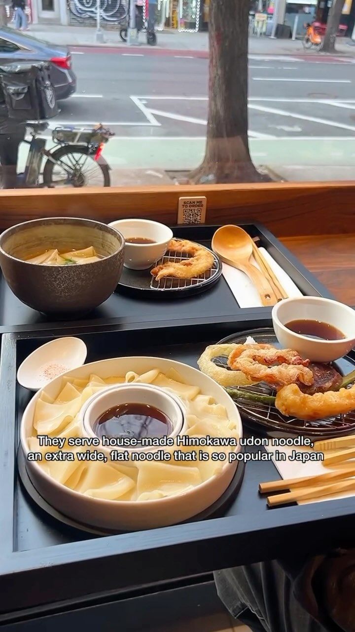 Wide Flat Udon Noodles at Okiboru House of Udon