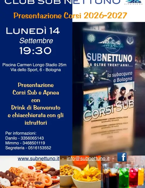 Presentazione Corsi Sub e Apnea 2026-2027 – Club Sub Nettuno
