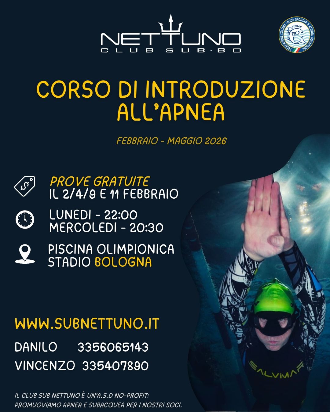 Corsi Apnea 2026 – sfondo