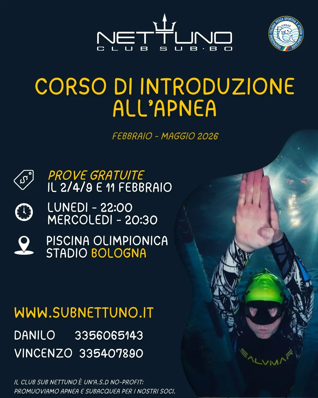 Immagine in evidenza: Corsi Apnea 2026