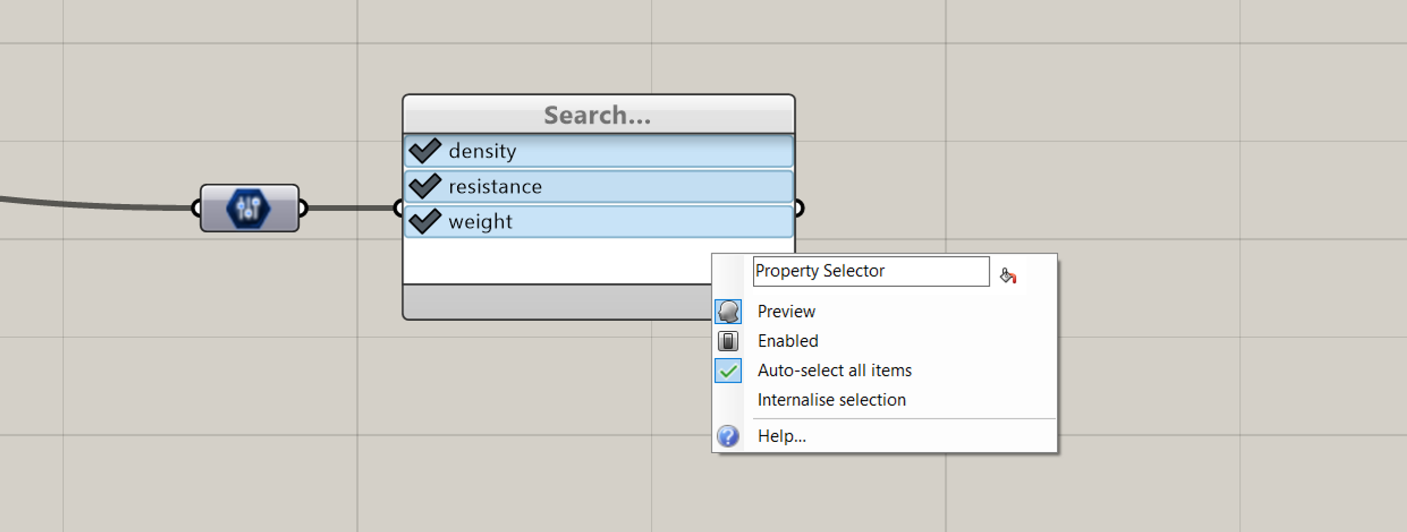 Auto-select all items in Grasshopper