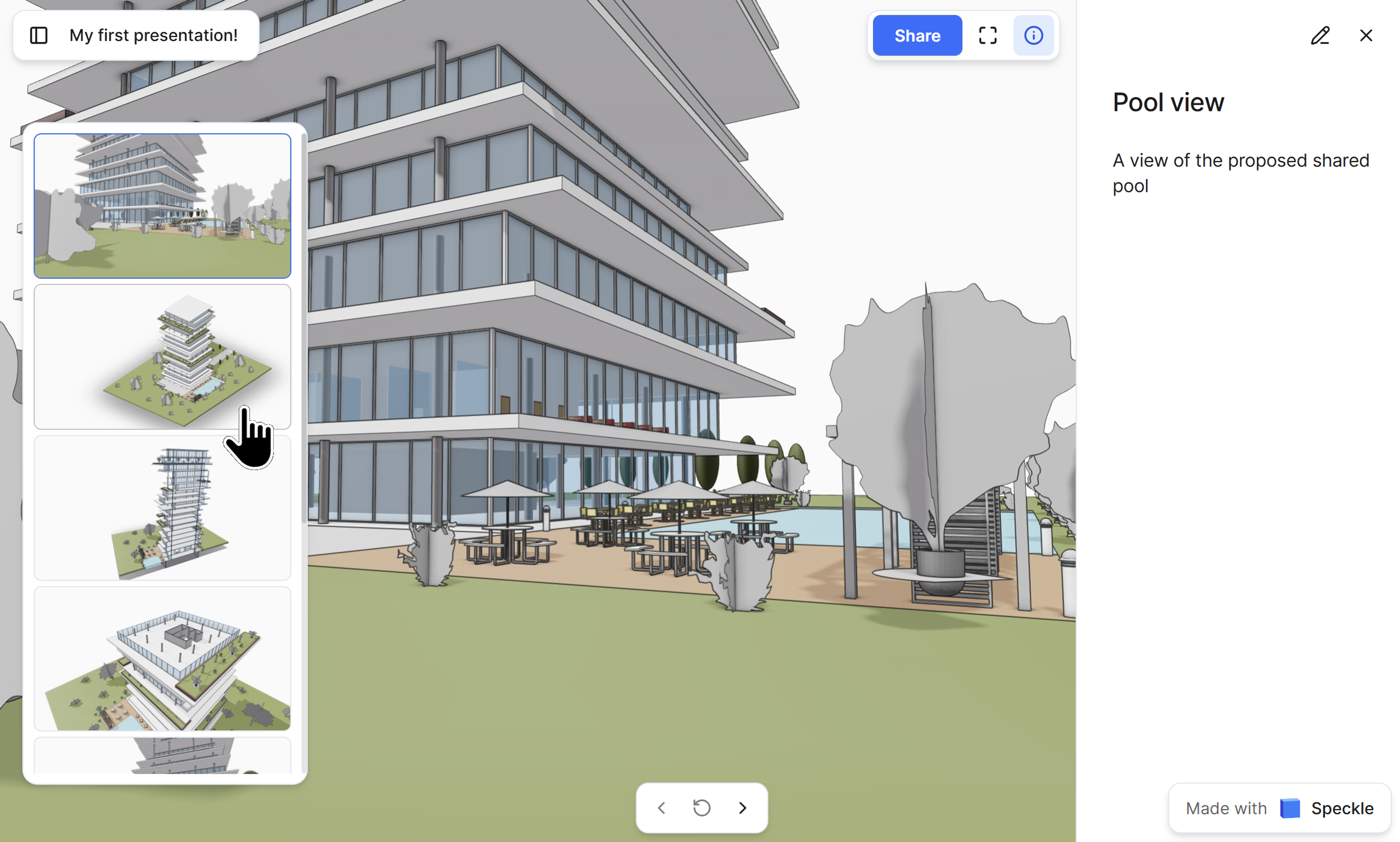 Presentation viewer UI