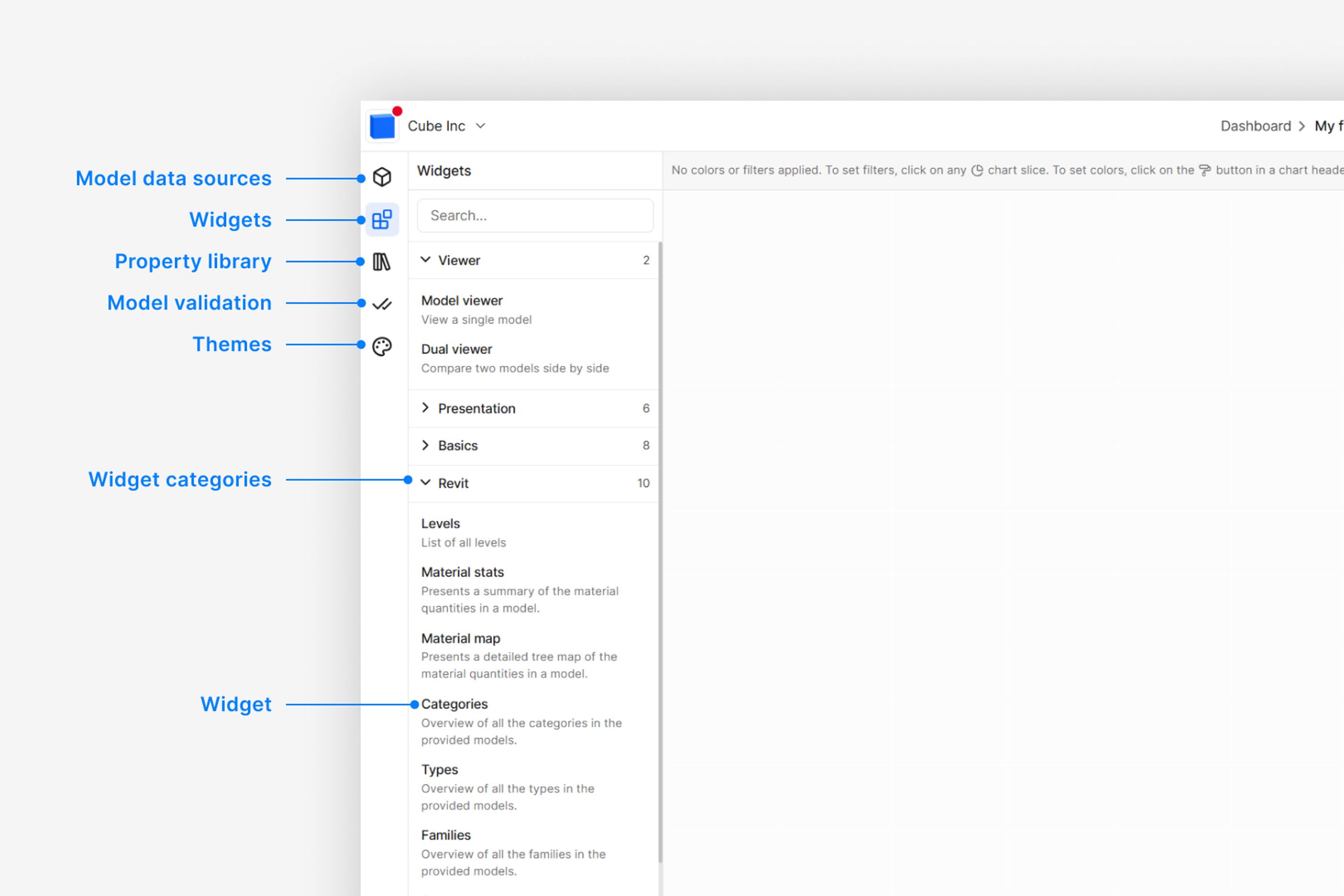 Speckle Intelligence left panel navigation