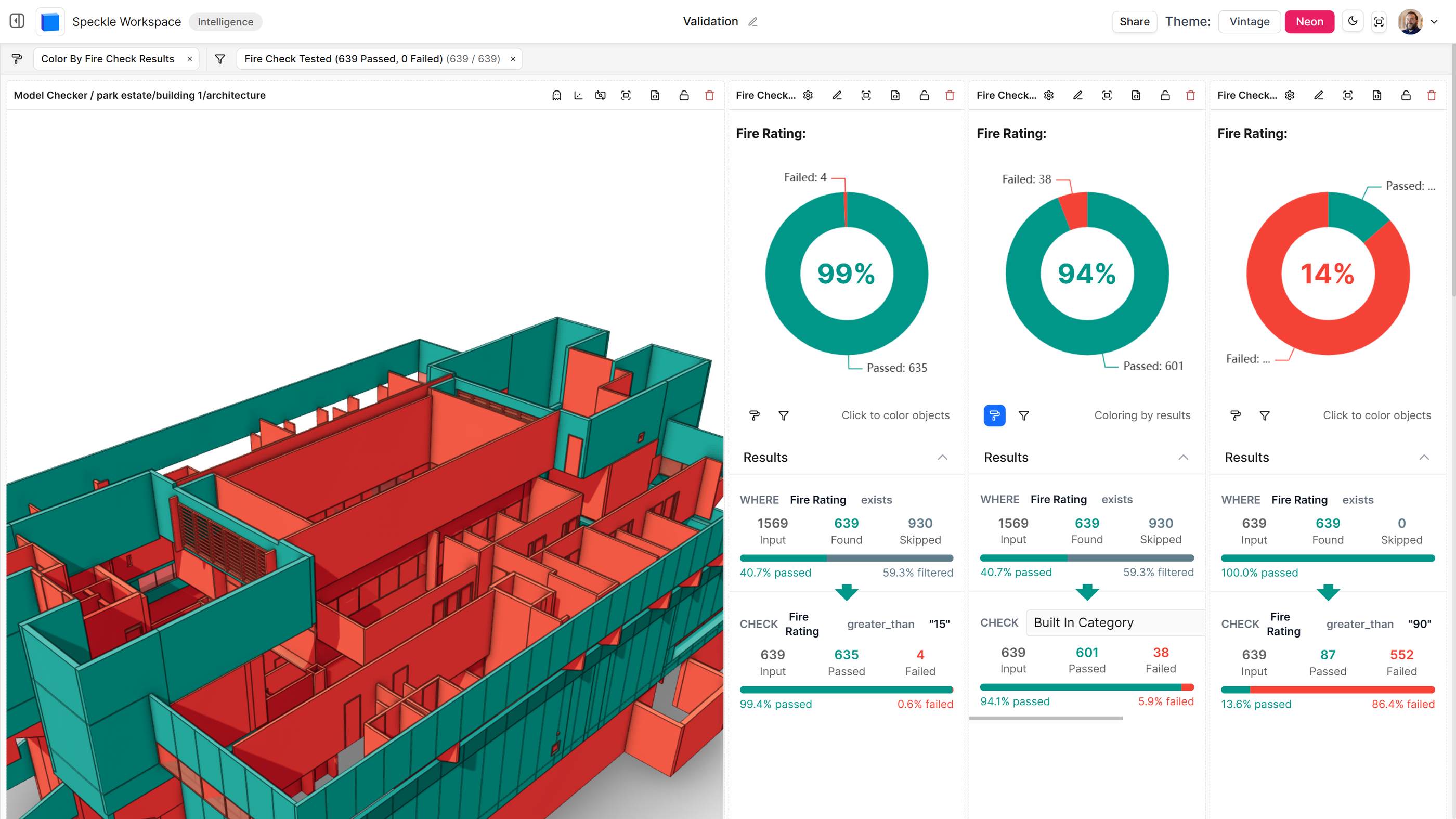Speckle Intelligence BIM data validation