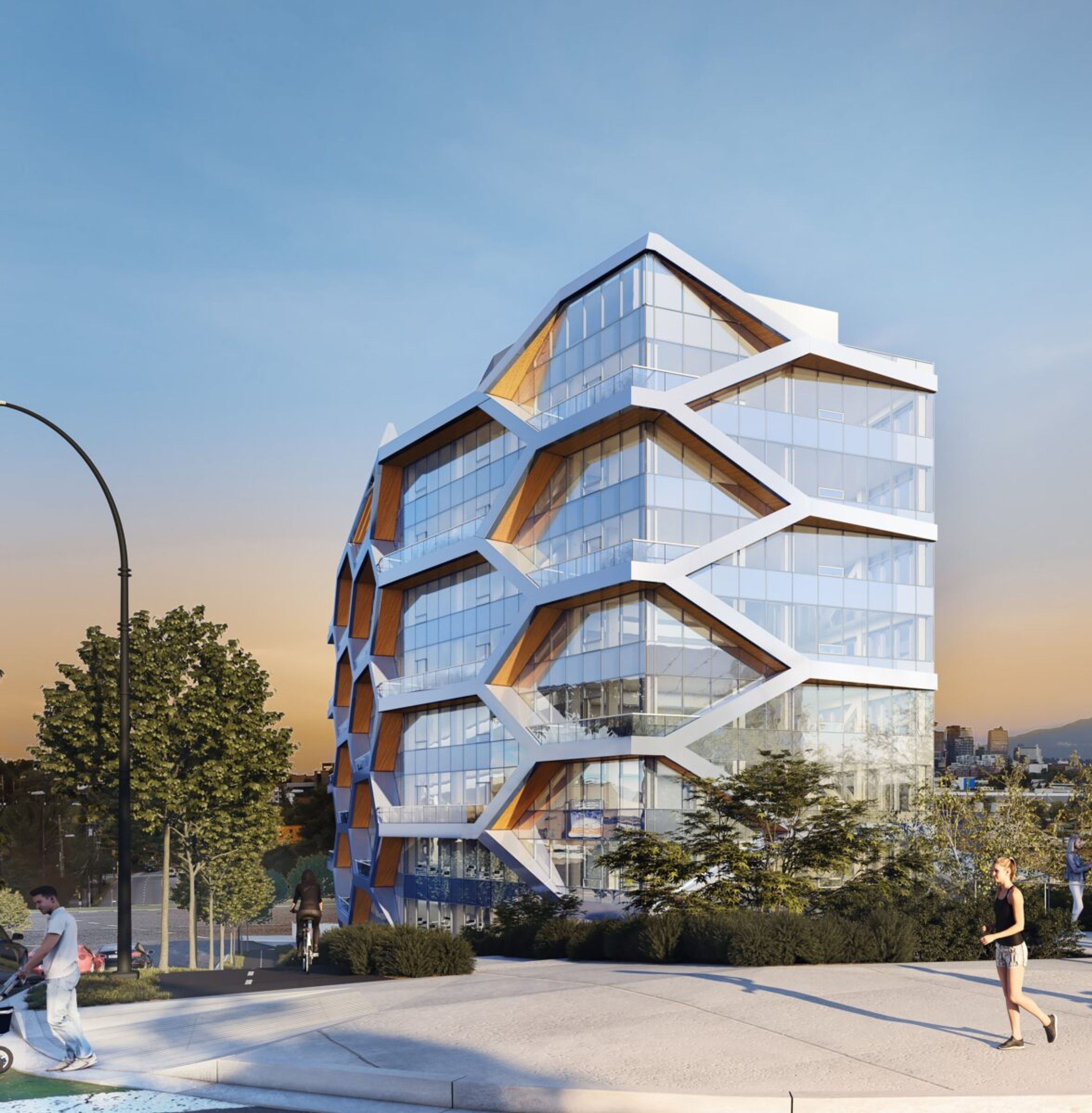 The Hive at 2150 Keith Drive in Vancouver will be North America's tallest timber-braced frame building, featuring a striking mass timber superstructure and façade. Designed with DIALOG, it uses innovative timber frames and CLT shear walls, extensively tested and planned, and visualised using Speckle!